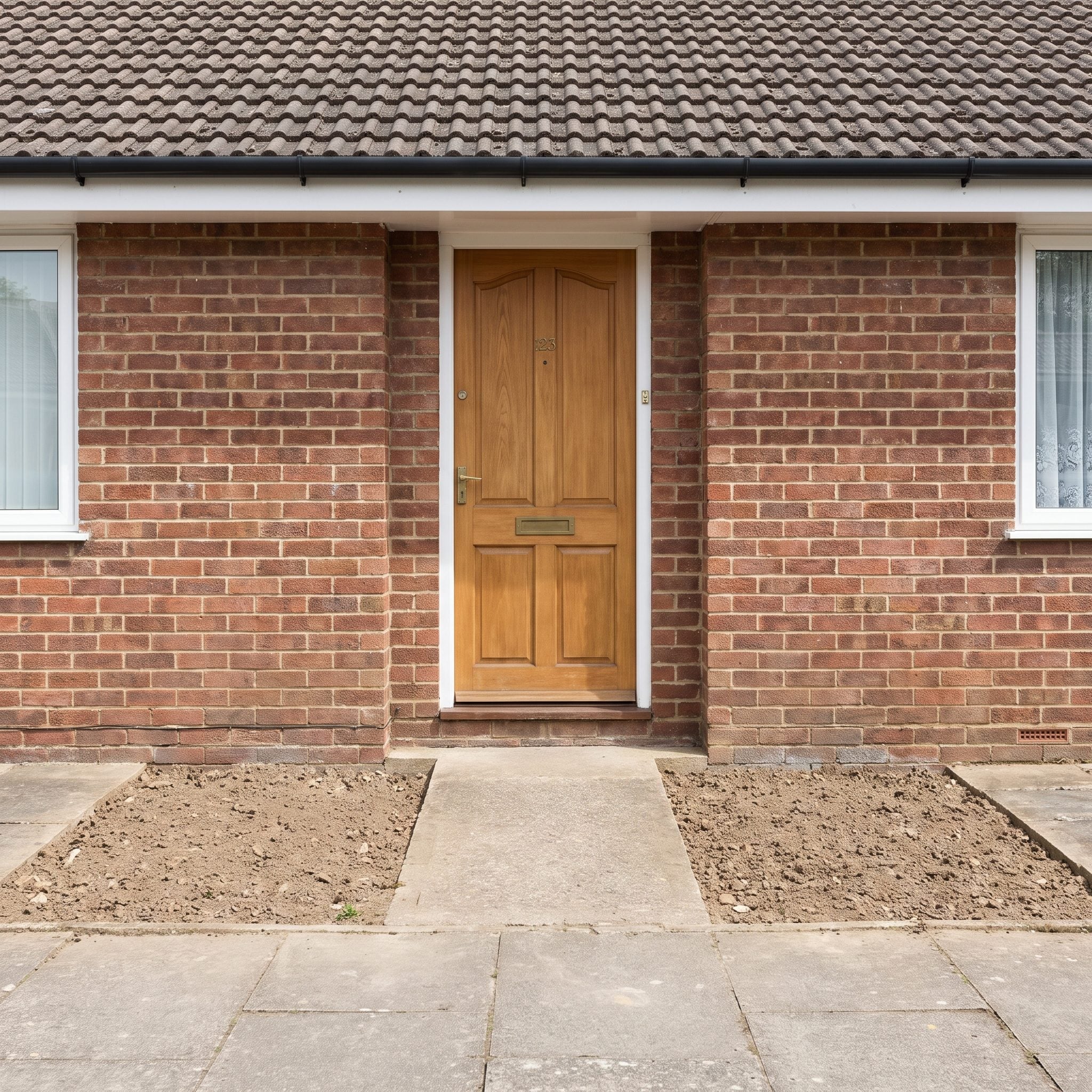 A Front Door Standing There With No Backup