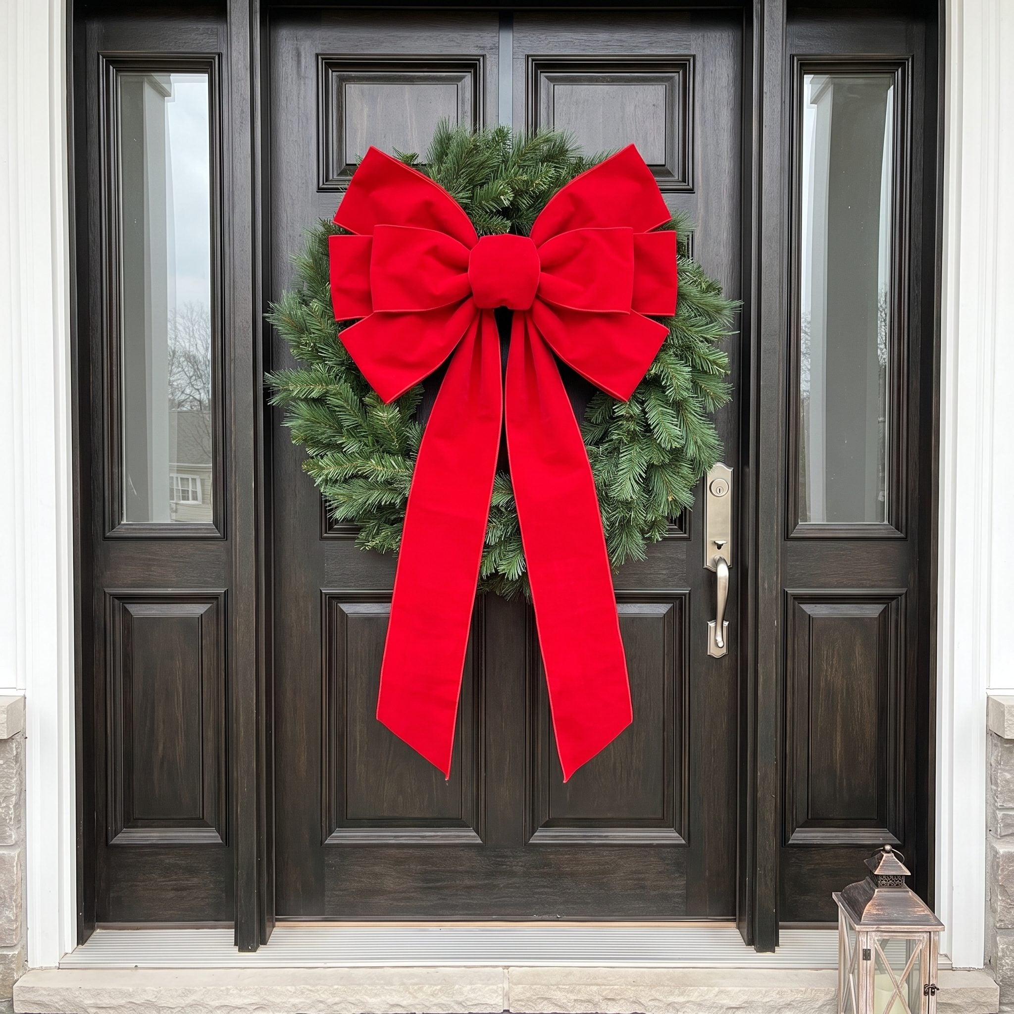 The Front-Door Wreath With a Bow Bigger Than the Wreath Itself