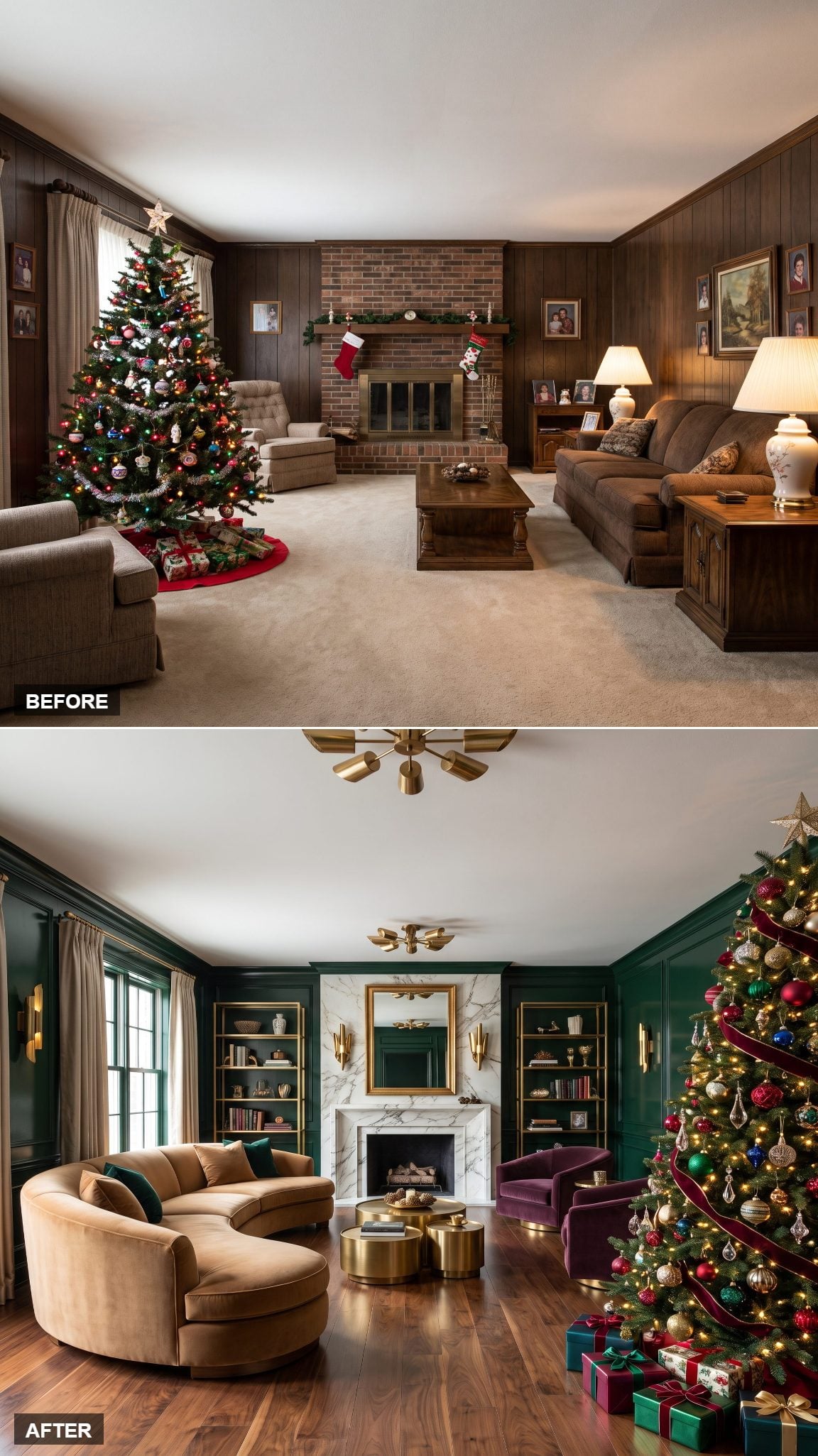 The Full Jewel Box: Forest-Green Lacquer and Calacatta Drama