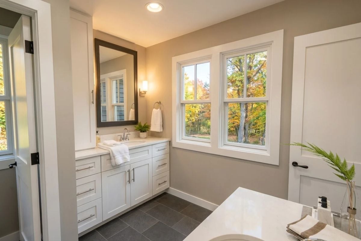 Soaking Tub Beside a Door That Opens to Somewhere Worth Going