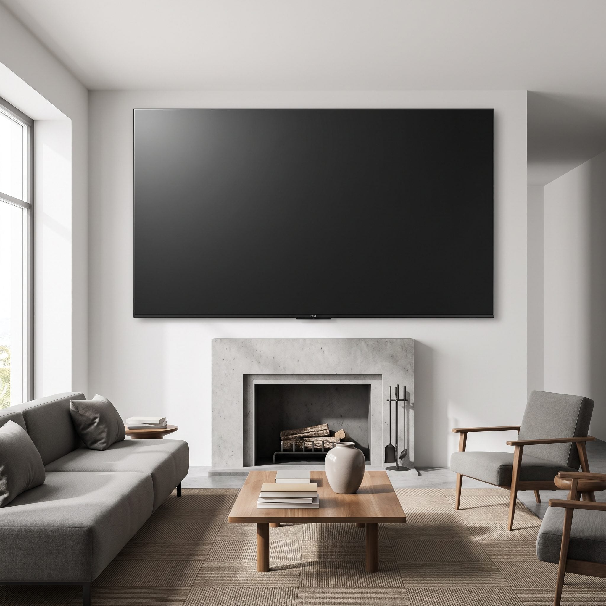The Giant TV That Makes the Fireplace Look Tiny