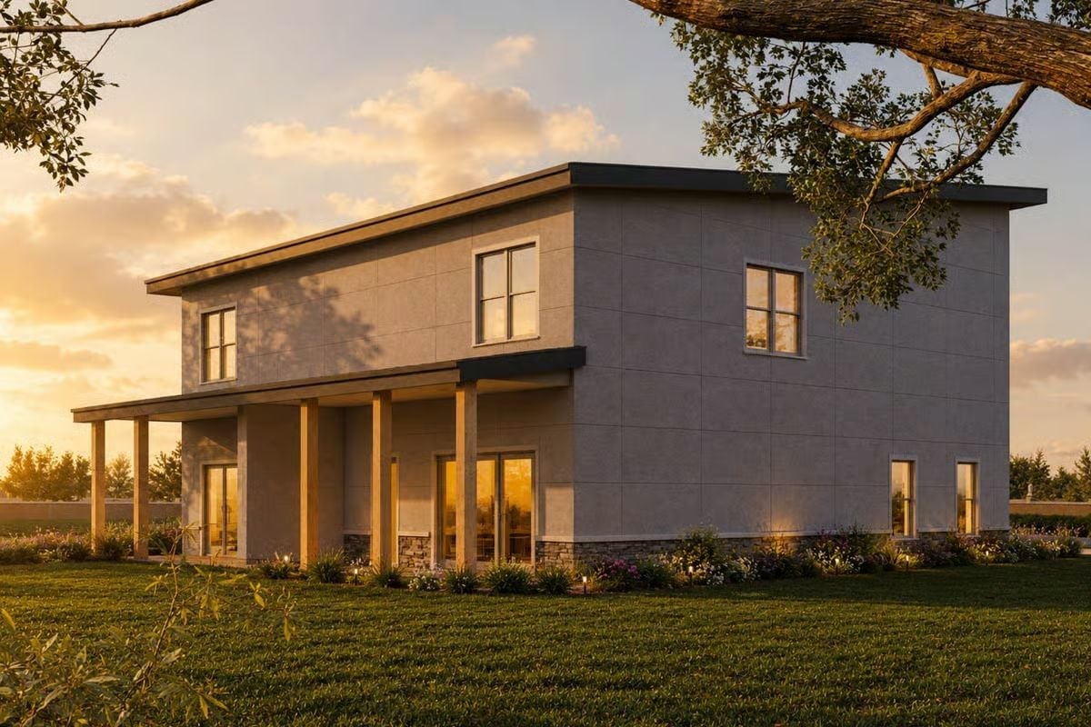 Golden Hour Hits Different When Your Porch Has Six Wood Columns