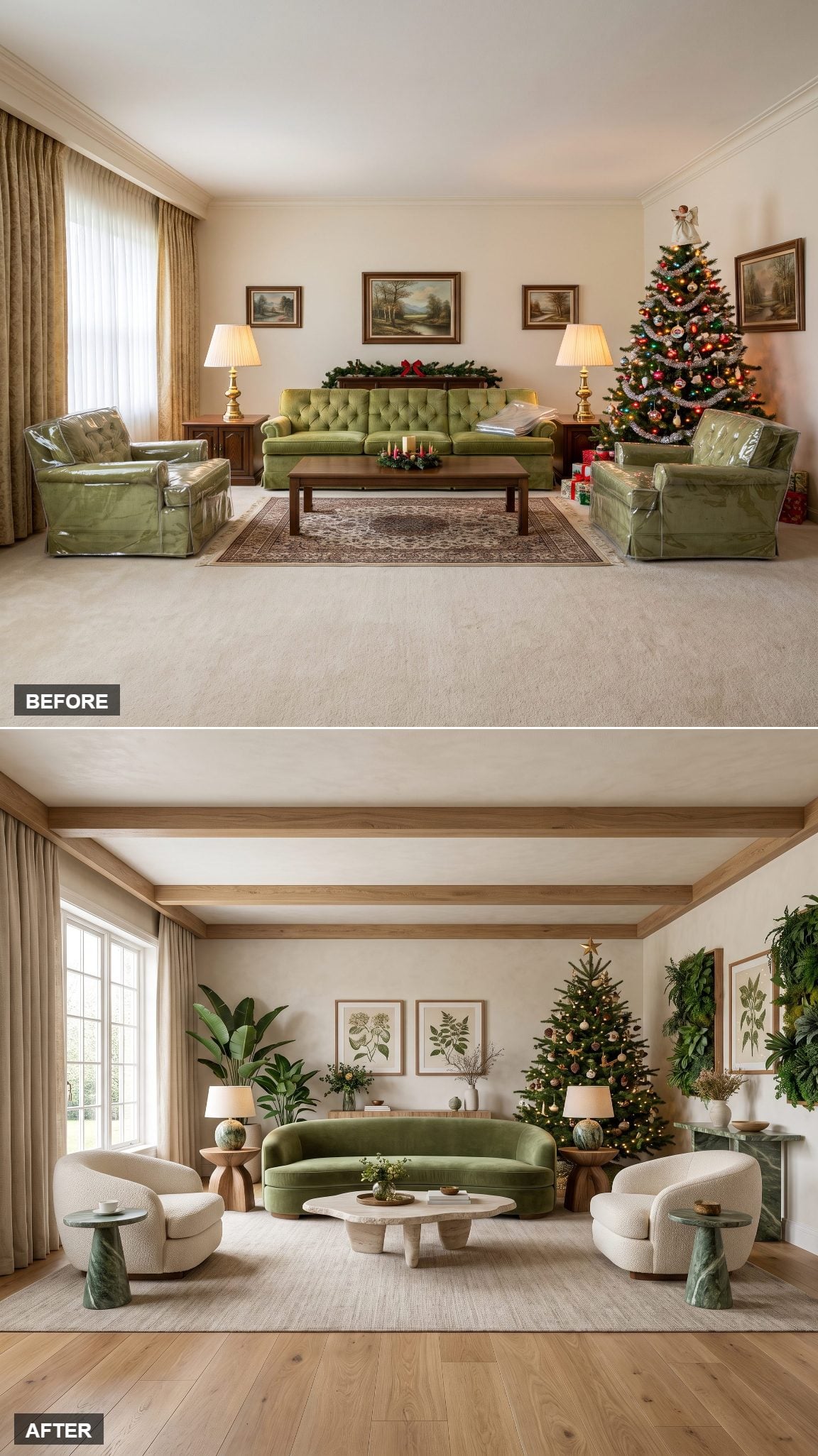 Green Stone, Warm Oak, and a Room That Finally Breathes