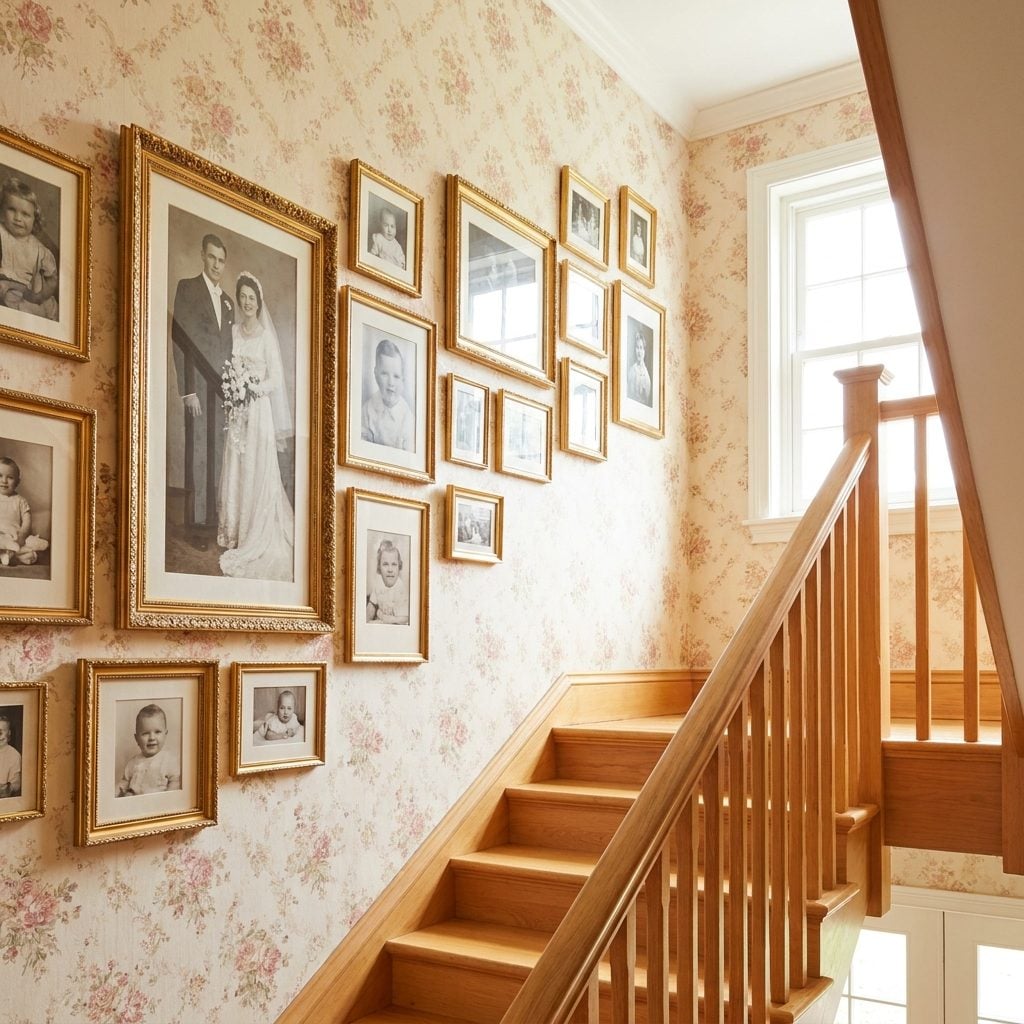 The Growing Wall of Framed Family Photographs