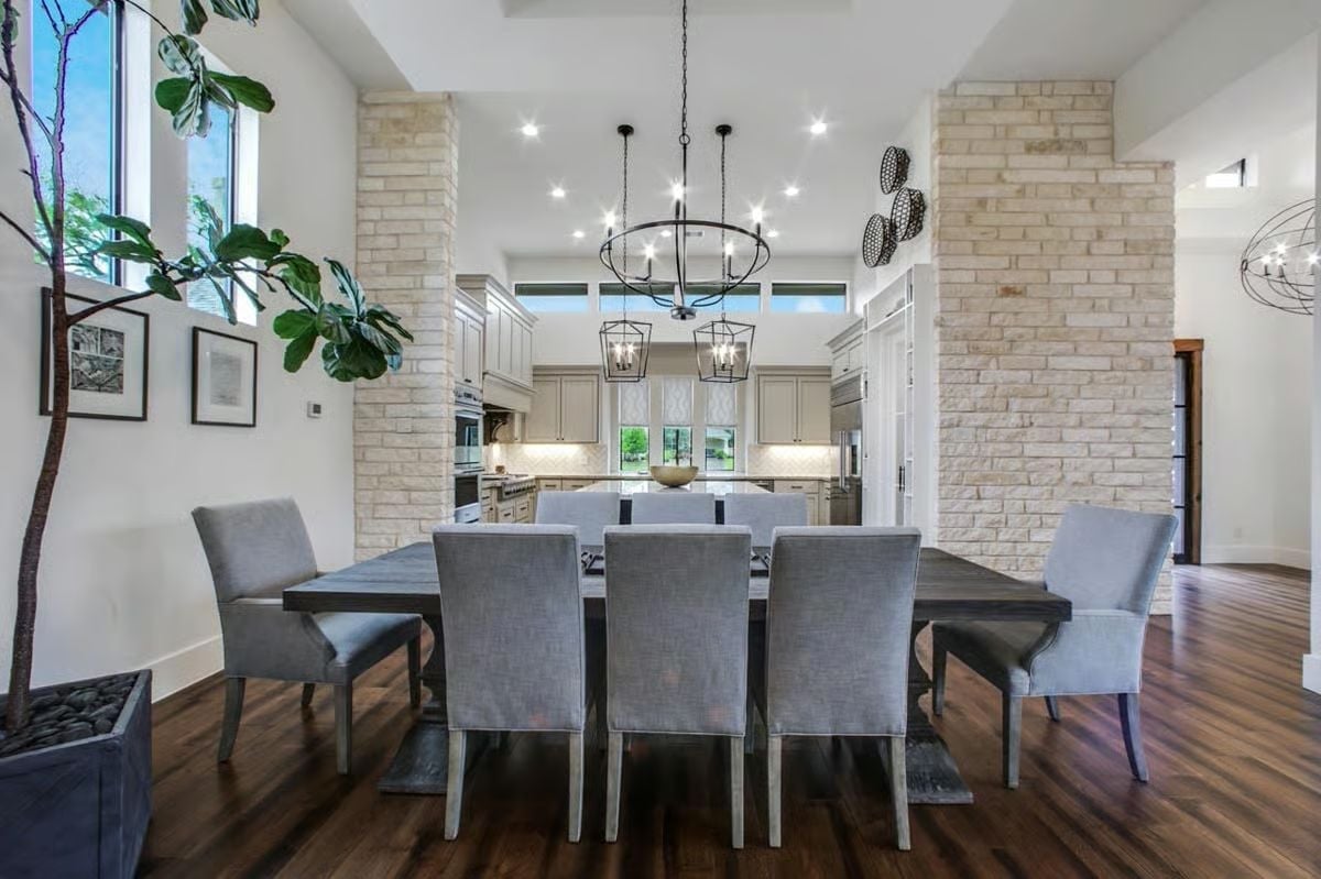 Limestone Columns, Lantern Pendants, and Eight Chairs That Invite You to Stay
