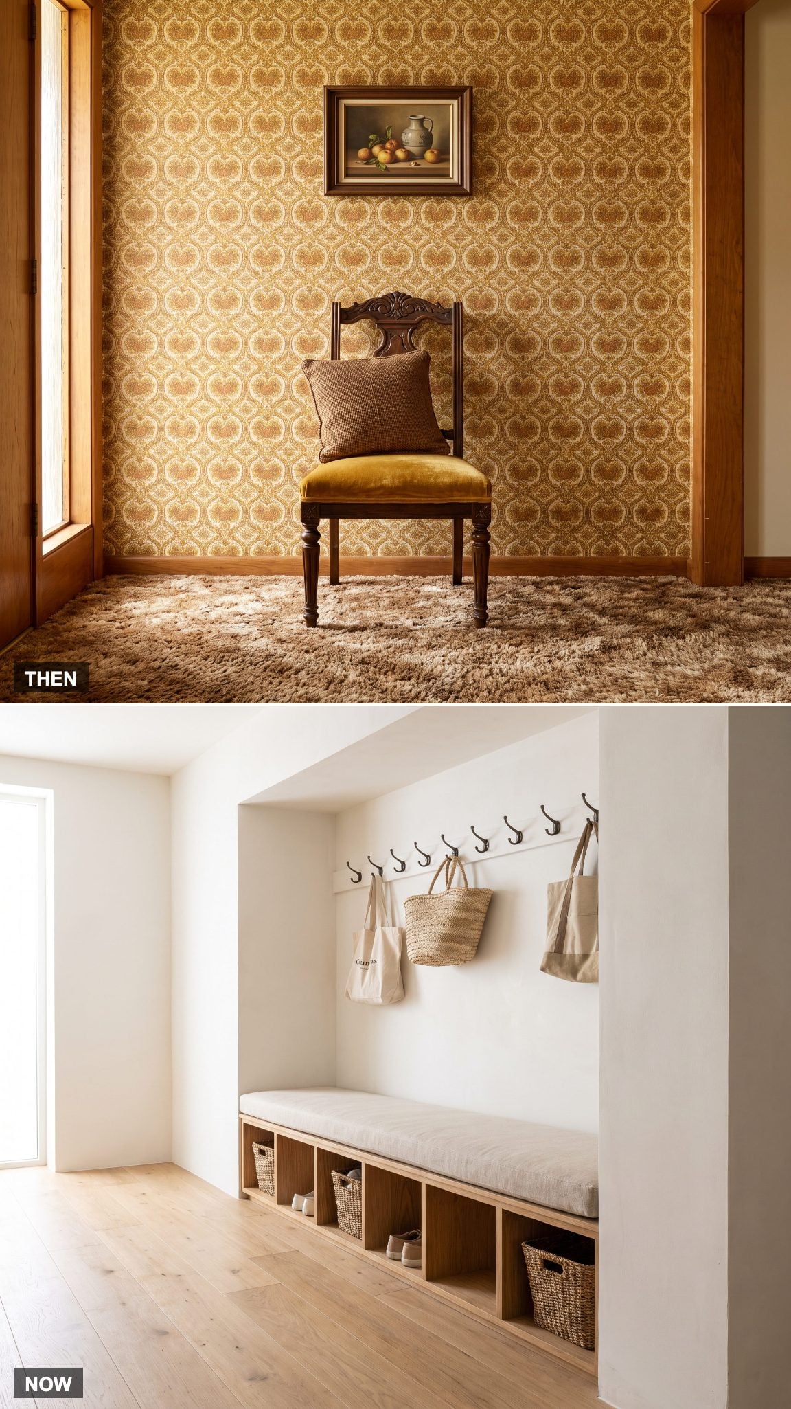 The Hall Chair vs. The Built-In Storage Bench