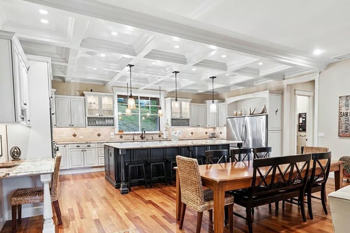 Coffered Ceiling Earns Its Keep Above a Kitchen Built for Serious Entertaining