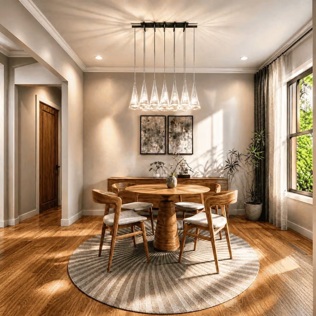 Crystal Pendants Arranged in a Cluster Drop Light Like a Controlled Storm