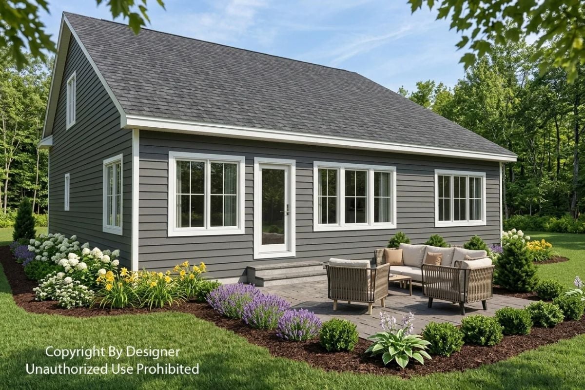 Gray Lap Siding and a Patio That Actually Invites You to Sit Down