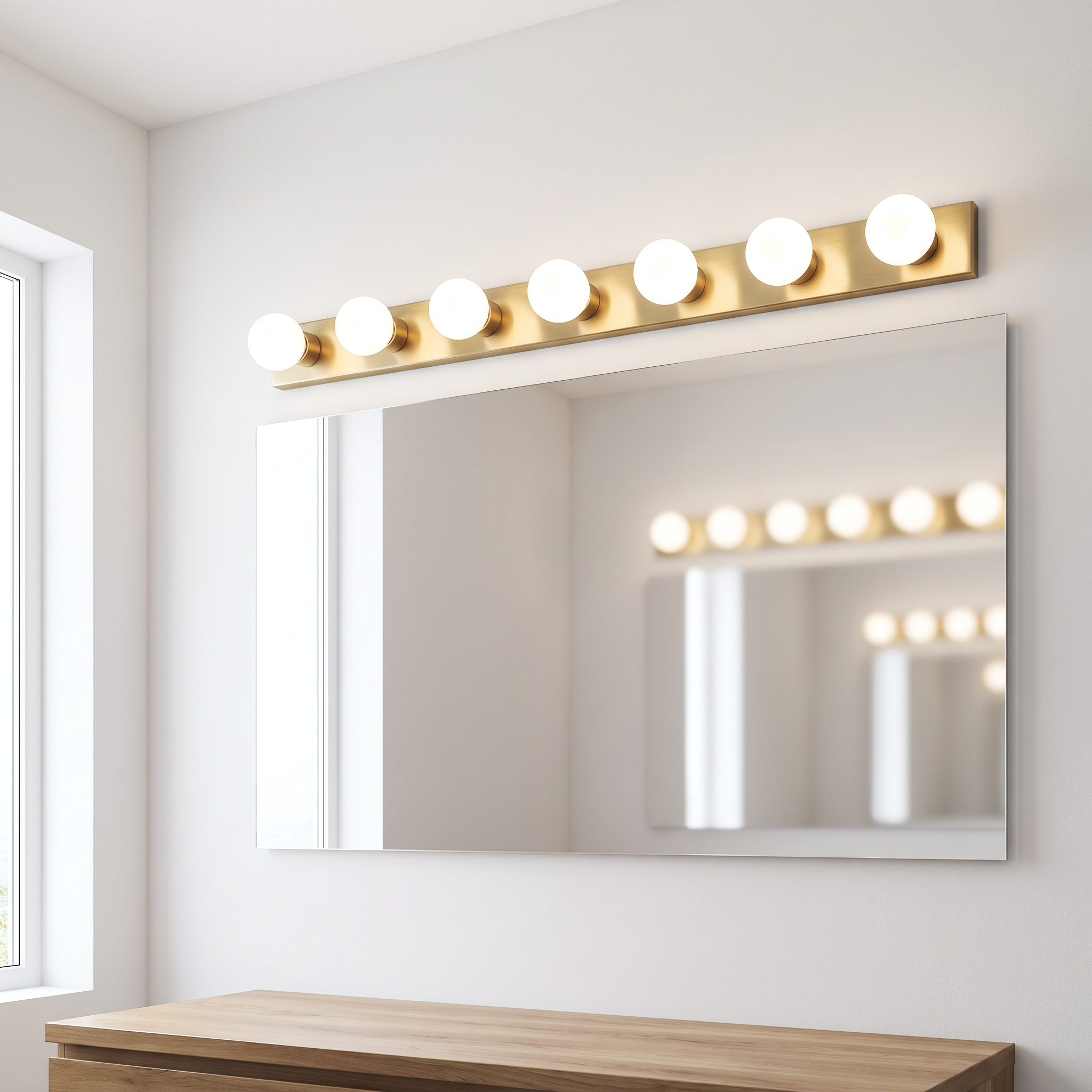 Hollywood-Style Vanity Lighting That Turned the Mirror Into a Landing Strip