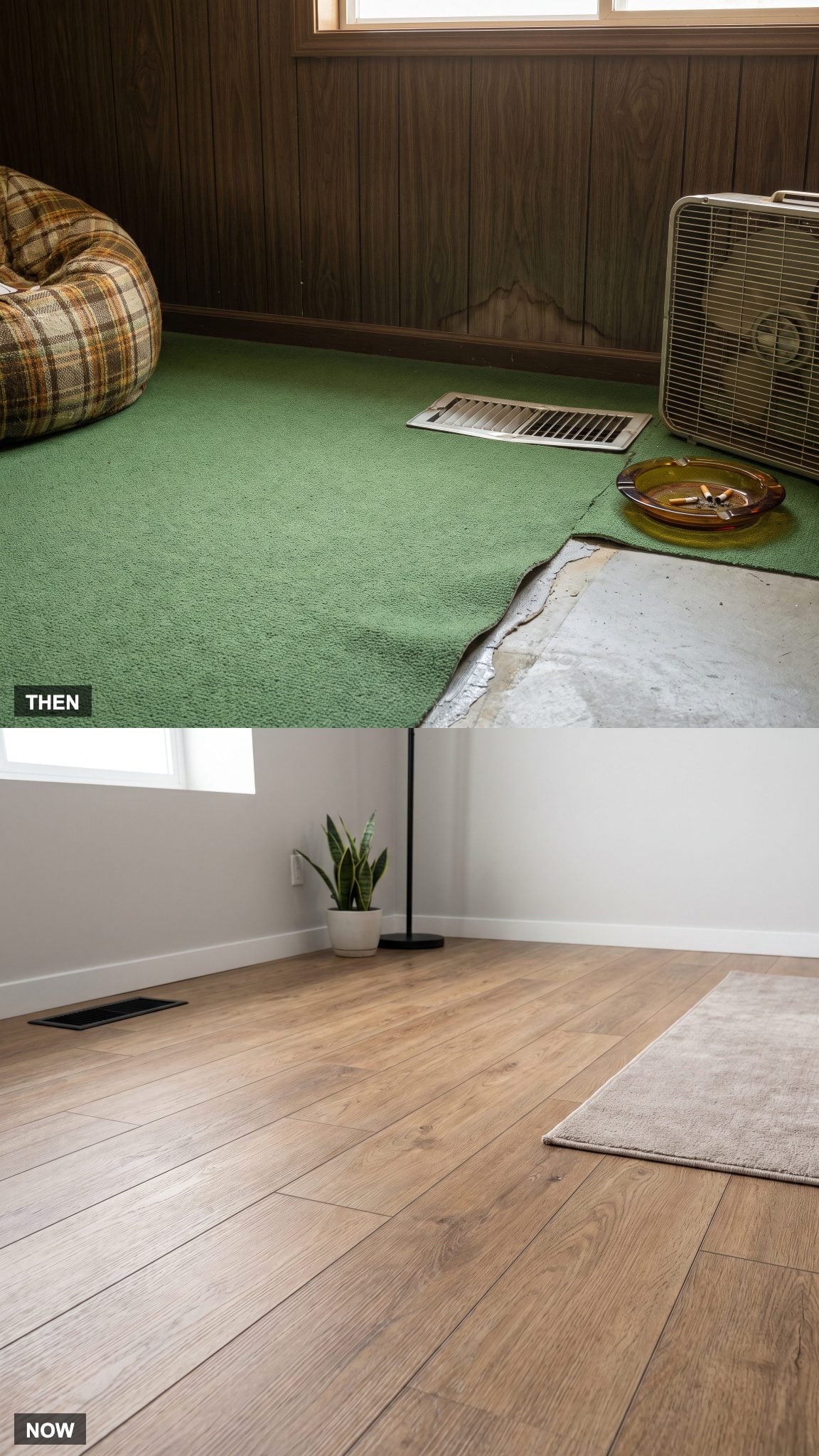 Indoor-Outdoor Carpet → Luxury Vinyl Plank