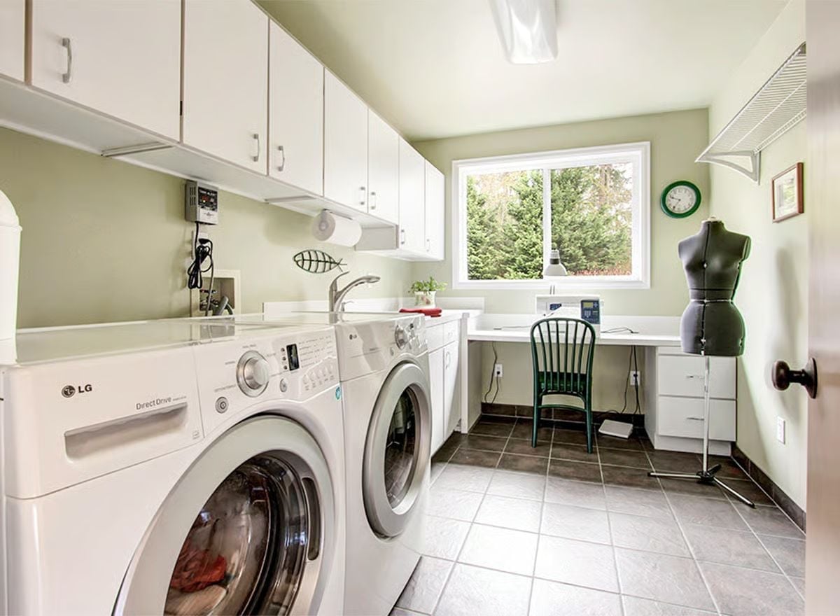 Laundry Room Built for Two Jobs at Once