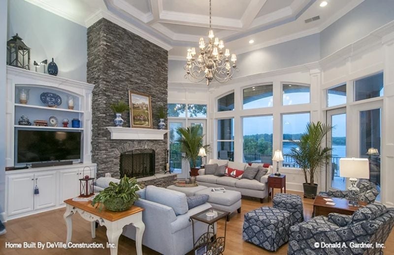 Stone Fireplace Tall Enough to Make Your In-Laws Feel Appropriately Humbled