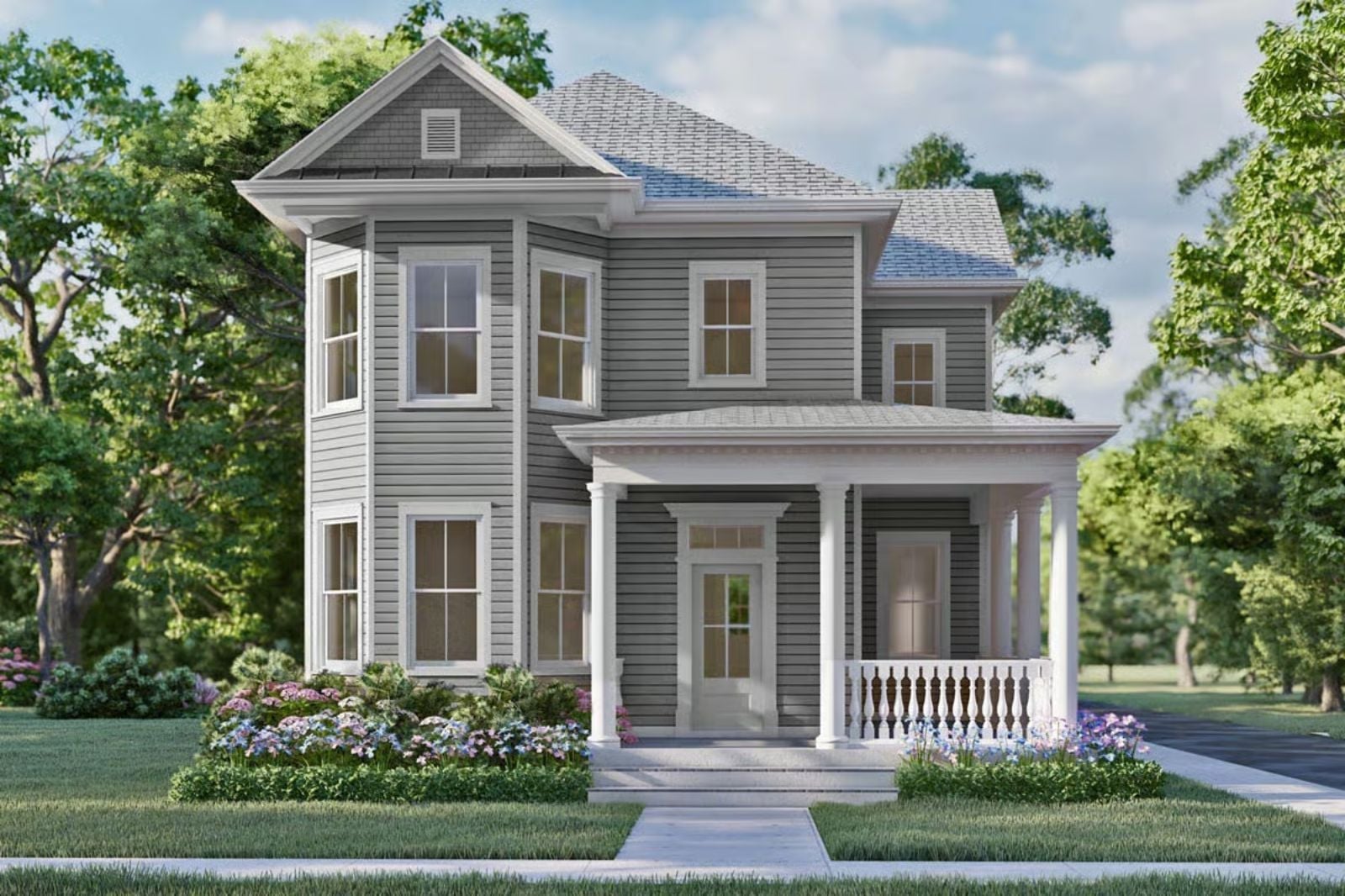 Josephine 4-Bedroom Victorian with Front Porch Designed for Homeowners Who Believe in Front Porches and Friendly Neighbors (Floor Plan)