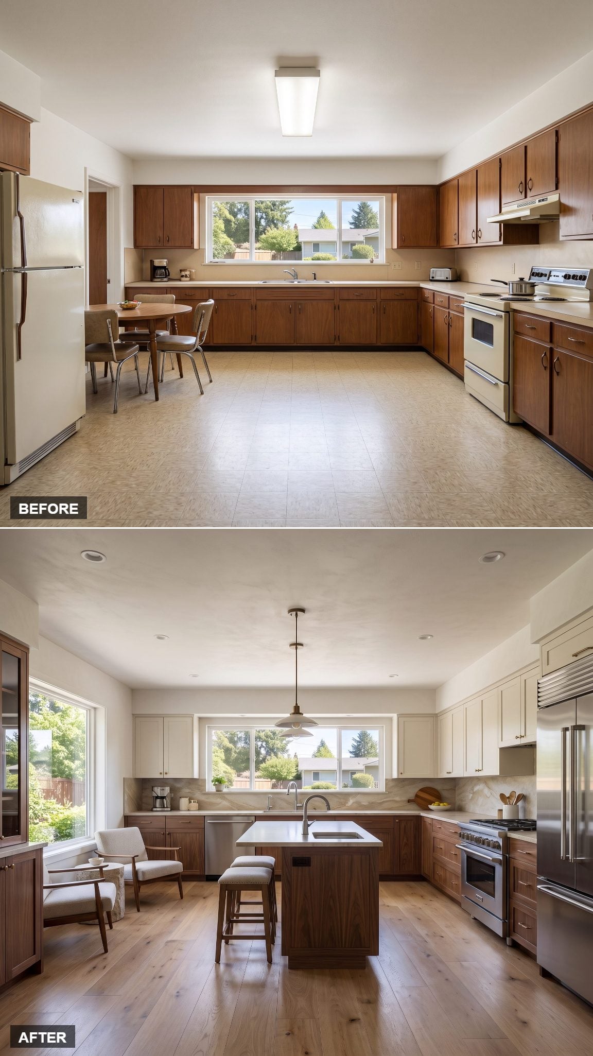 Keep the Island Compact, Add a Proper Kitchen Lounge