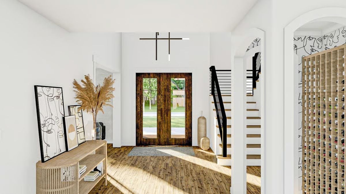 French Doors, Pampas Grass, and a Wine Cellar Hiding in Plain Sight