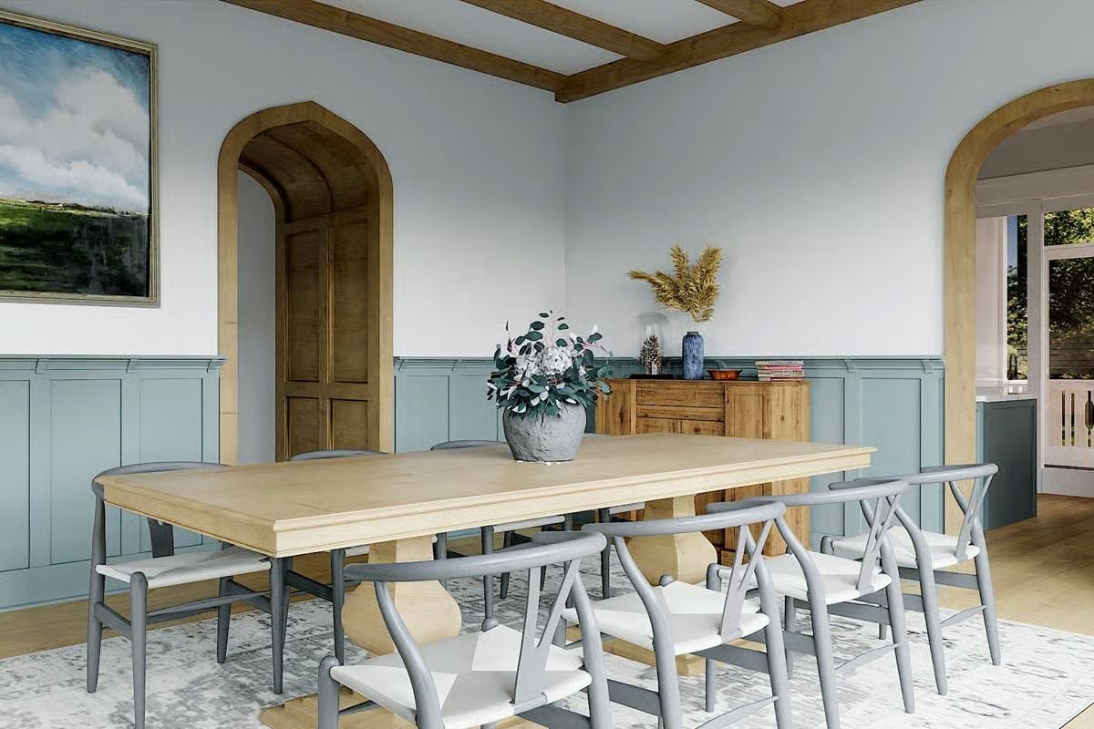 Wishbone Chairs, Wainscoting, and Wood That Knows What It's Doing