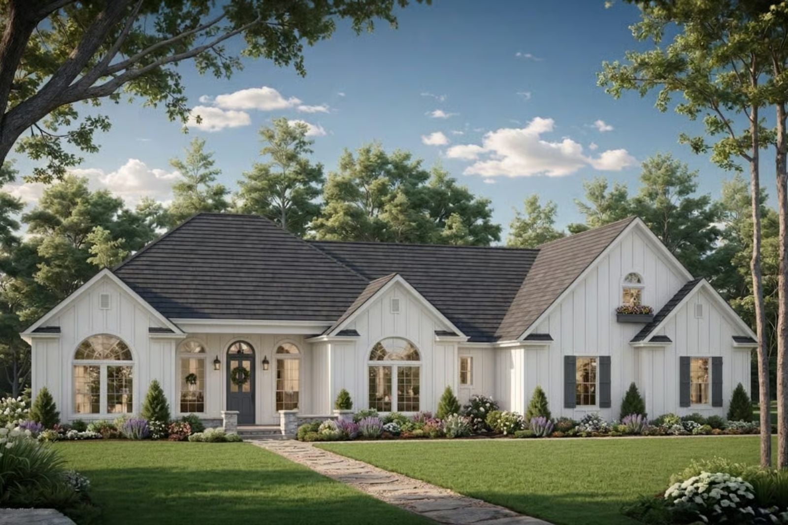 Lavandine 3-Bedroom European Ranch with Bonus Room Designed for Families Who Outgrew Their Starter Home Three Years Ago (Floor Plan)