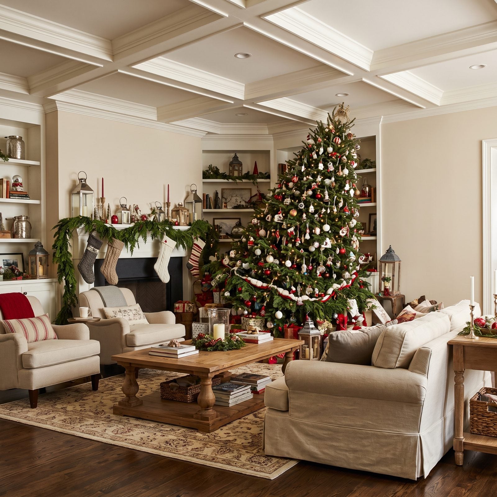 Layering the Tree Over Already-Busy Holiday Décor