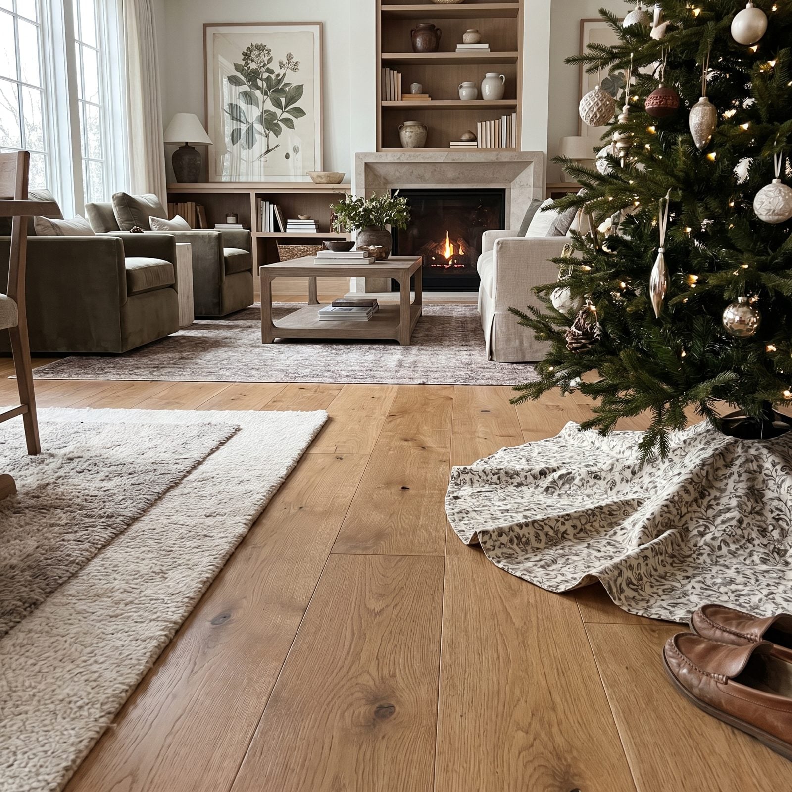 Letting the Tree Skirt Spill Into a Walkway