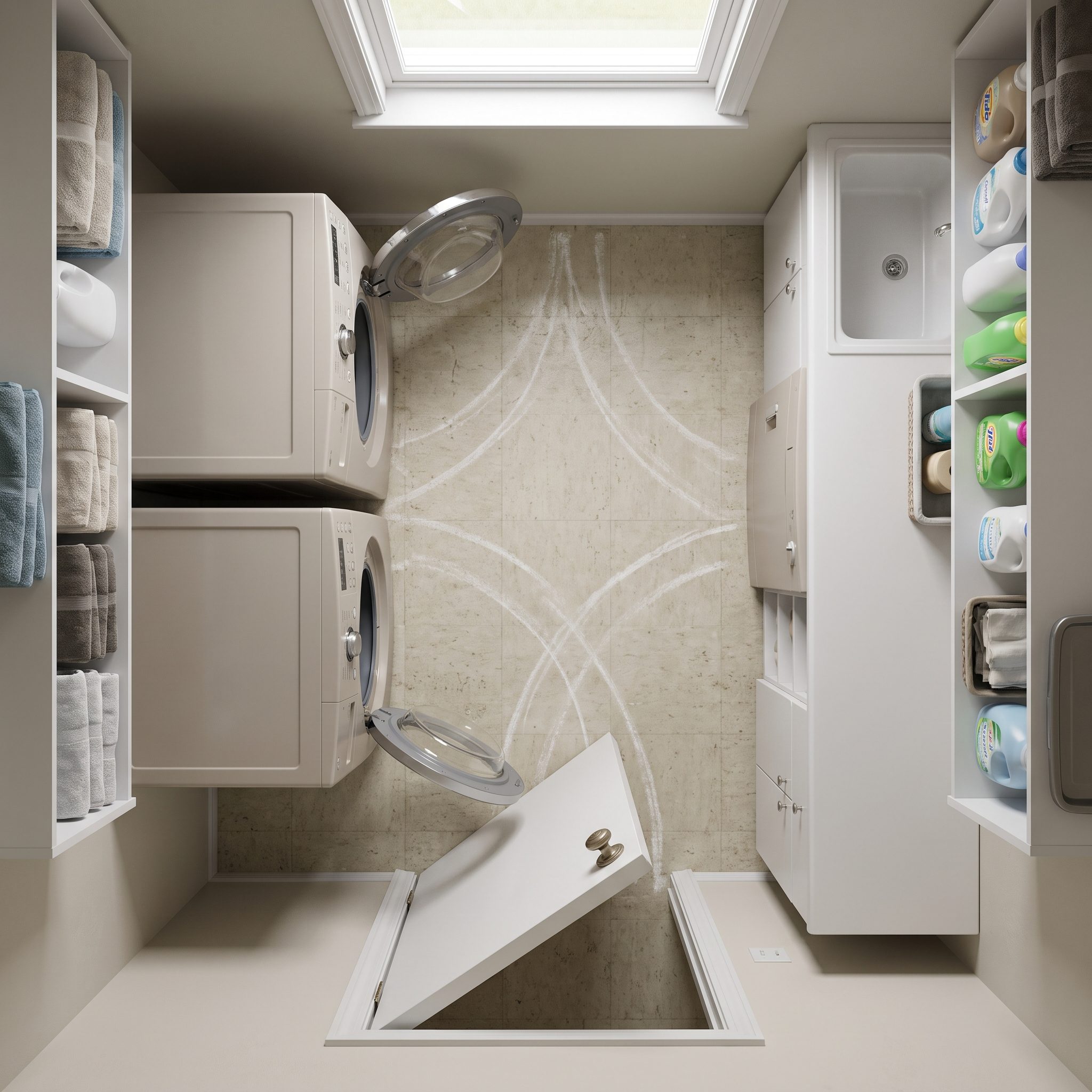 Letting the Washer Door, Dryer Door, and Room Door Collide