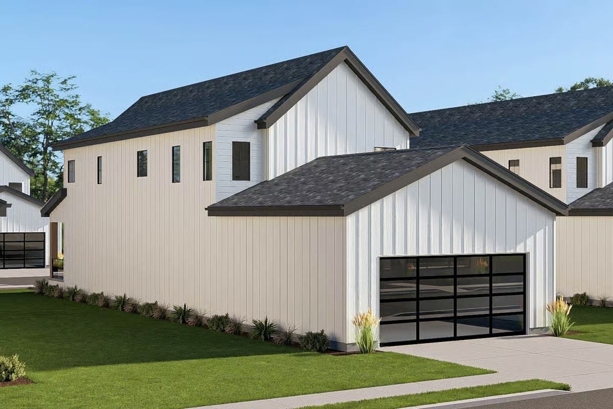 Board-and-Batten Garage Wing Built for More Than Parking