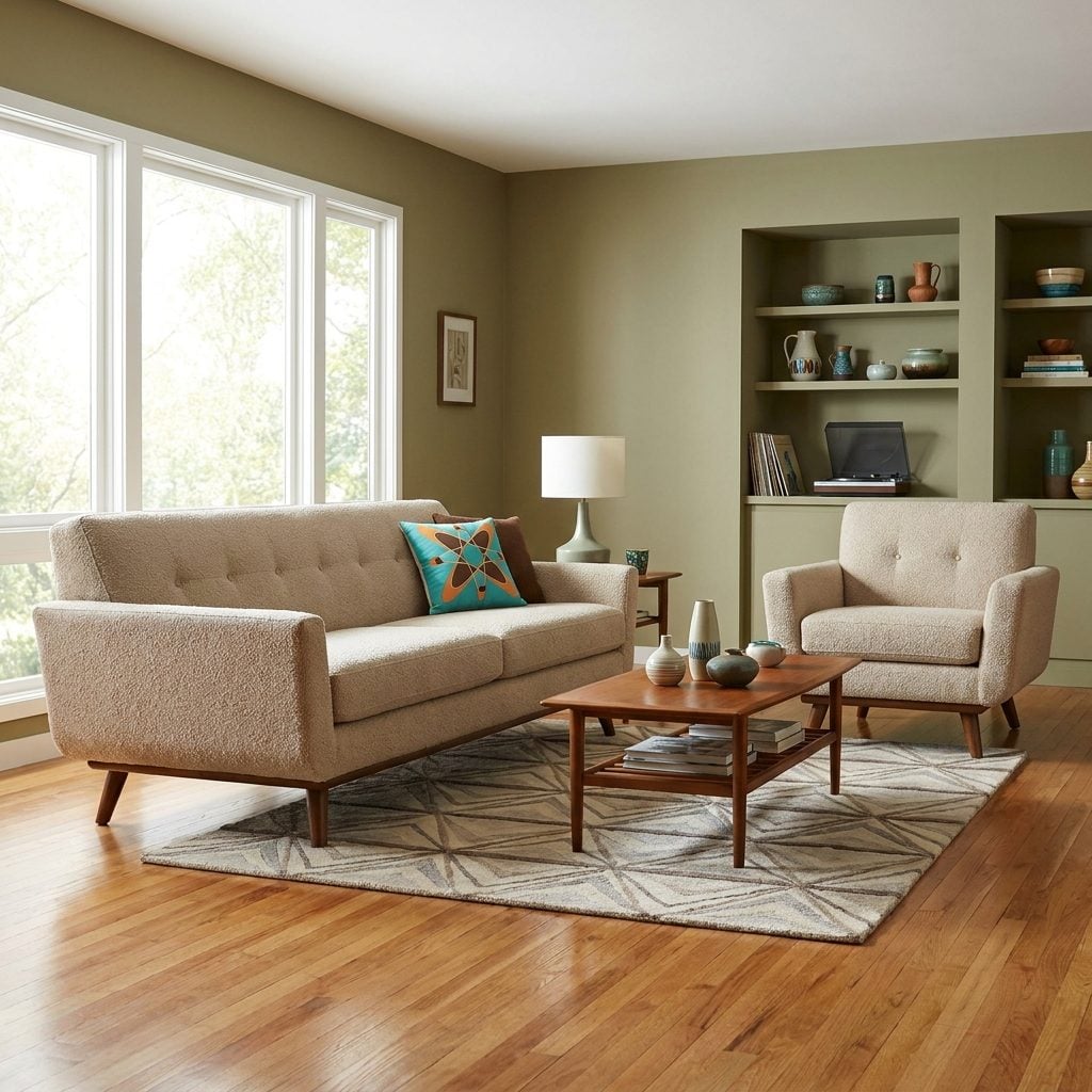 The Living Room Sofa With Its Matching Chair