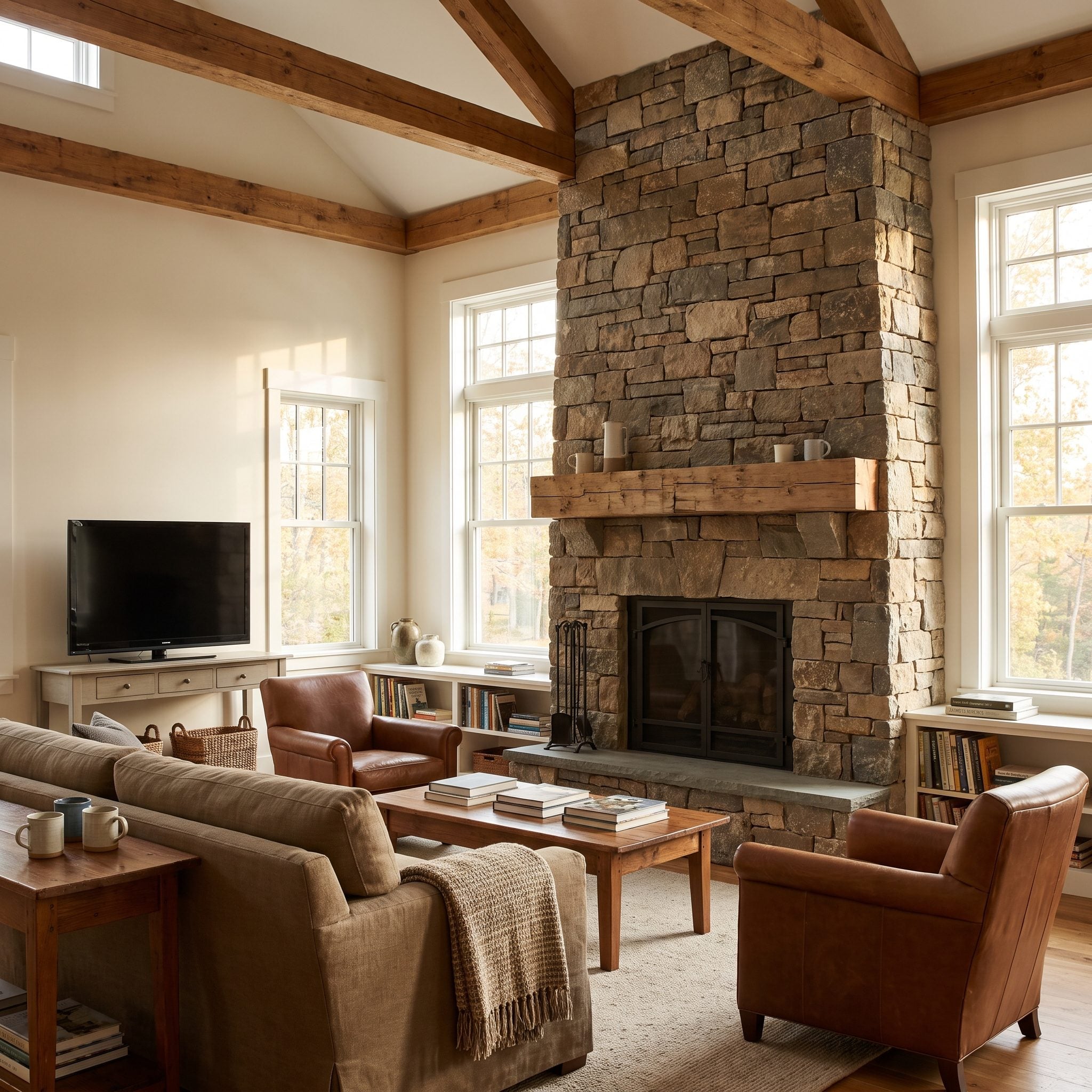 The Living Room Where the Fireplace Finally Looks Like a Fireplace Again