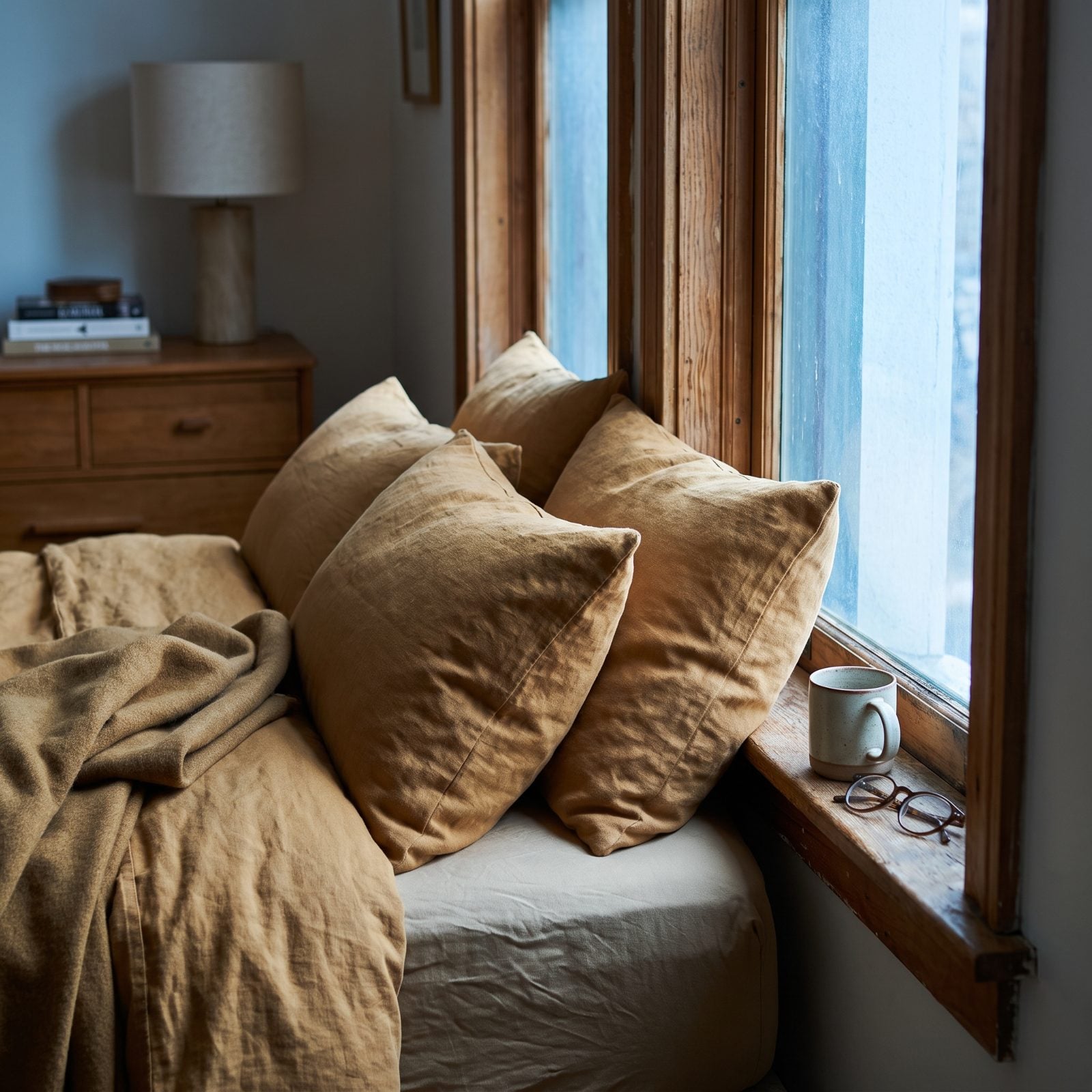 A Low Sill With No Room for a Real Headboard