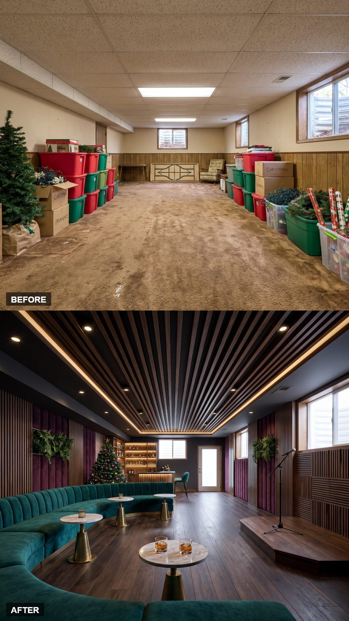 Luxury Karaoke and Music Club in Jewel Tones and Dark Timber