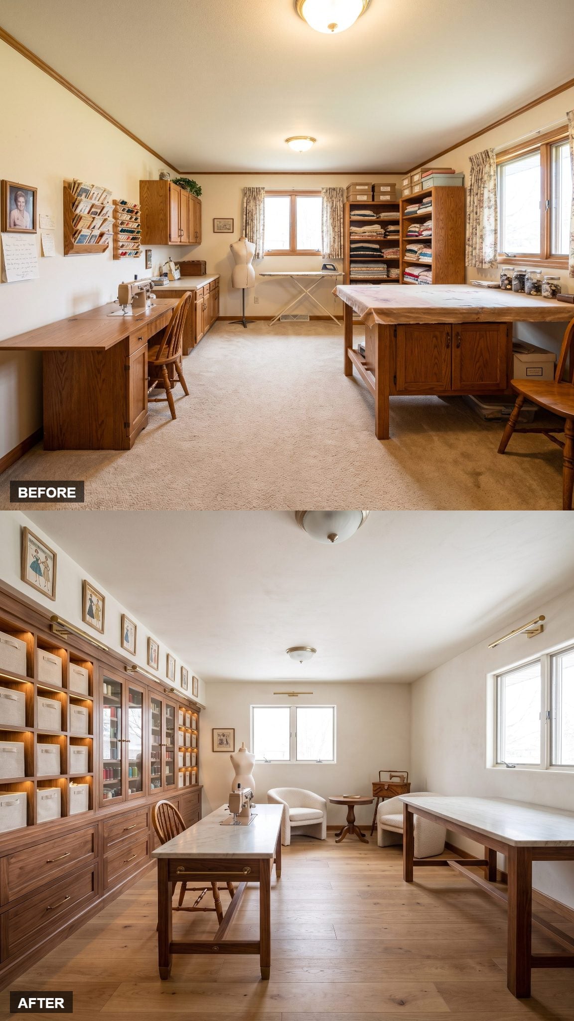 Luxury Library-Style Sewing Atelier