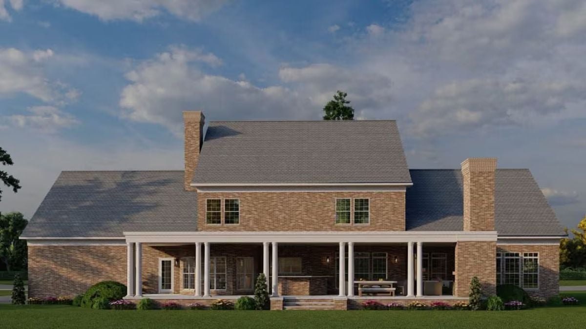 Brick, Columns, and a Back Porch Built for Real Living