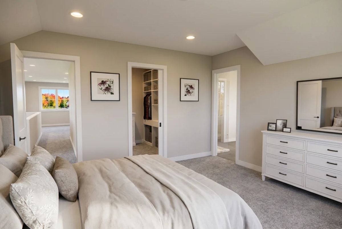 Walk-In Closet, En Suite, and a Hallway Exit All Off One Bedroom