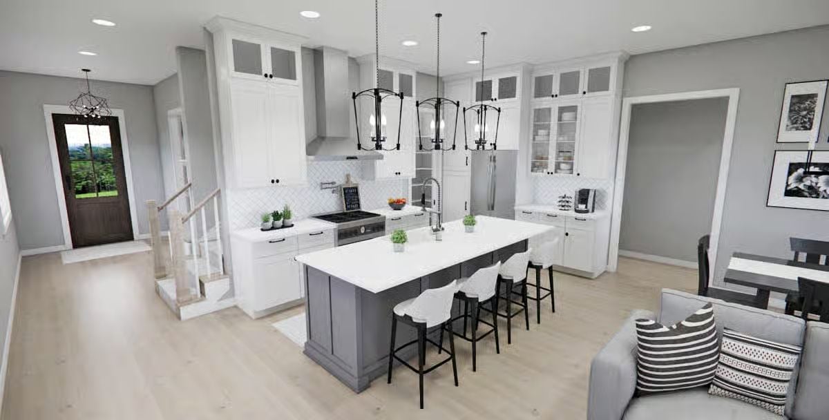 Gray Island, White Cabinets, Zero Regrets