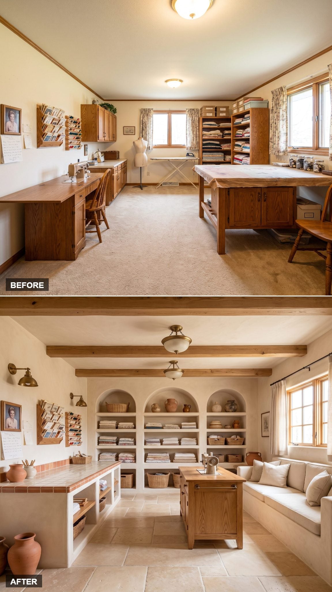 Mediterranean Luxury Craft Room