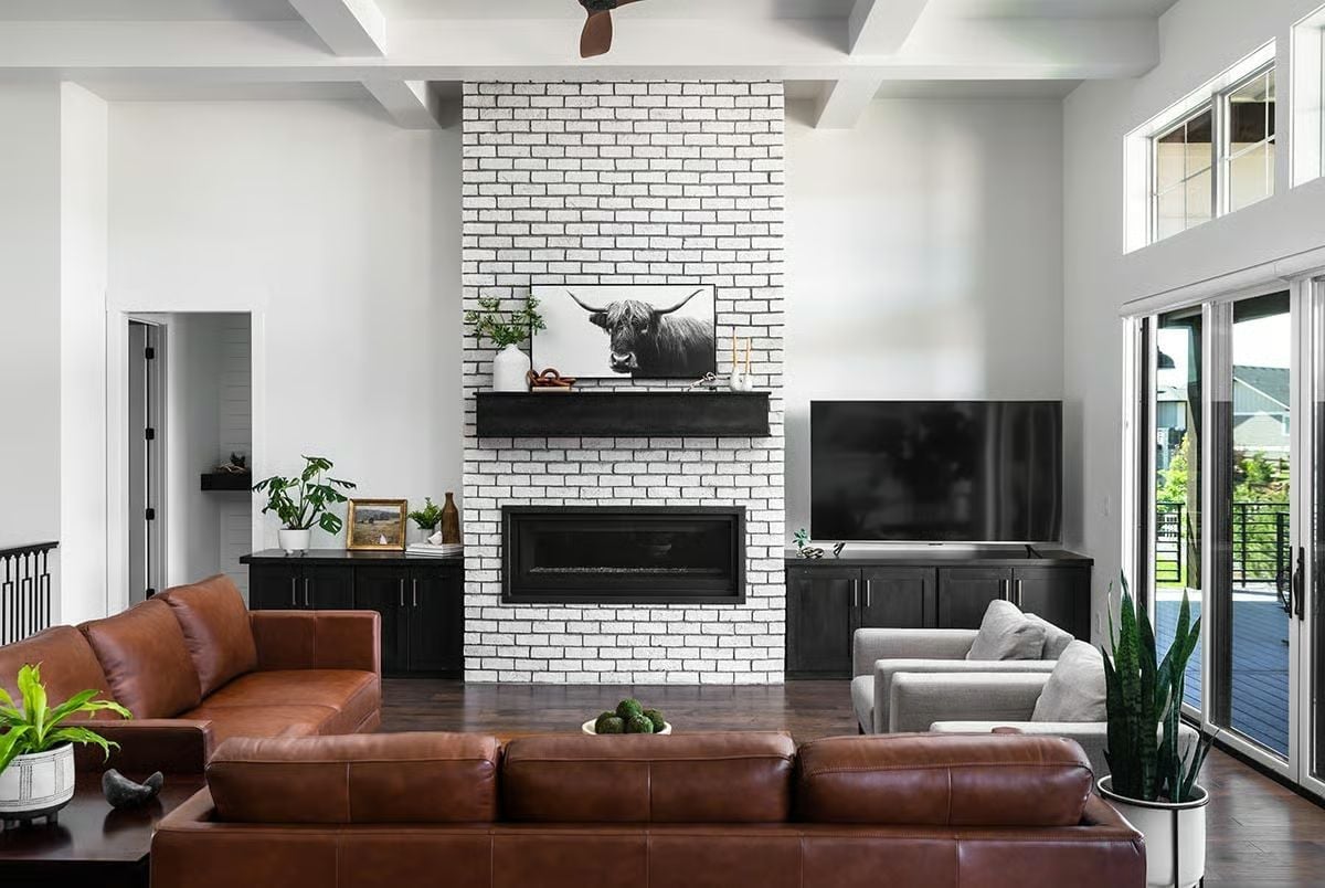 Whitewashed Brick That Earns Its Keep From Floor to Ceiling