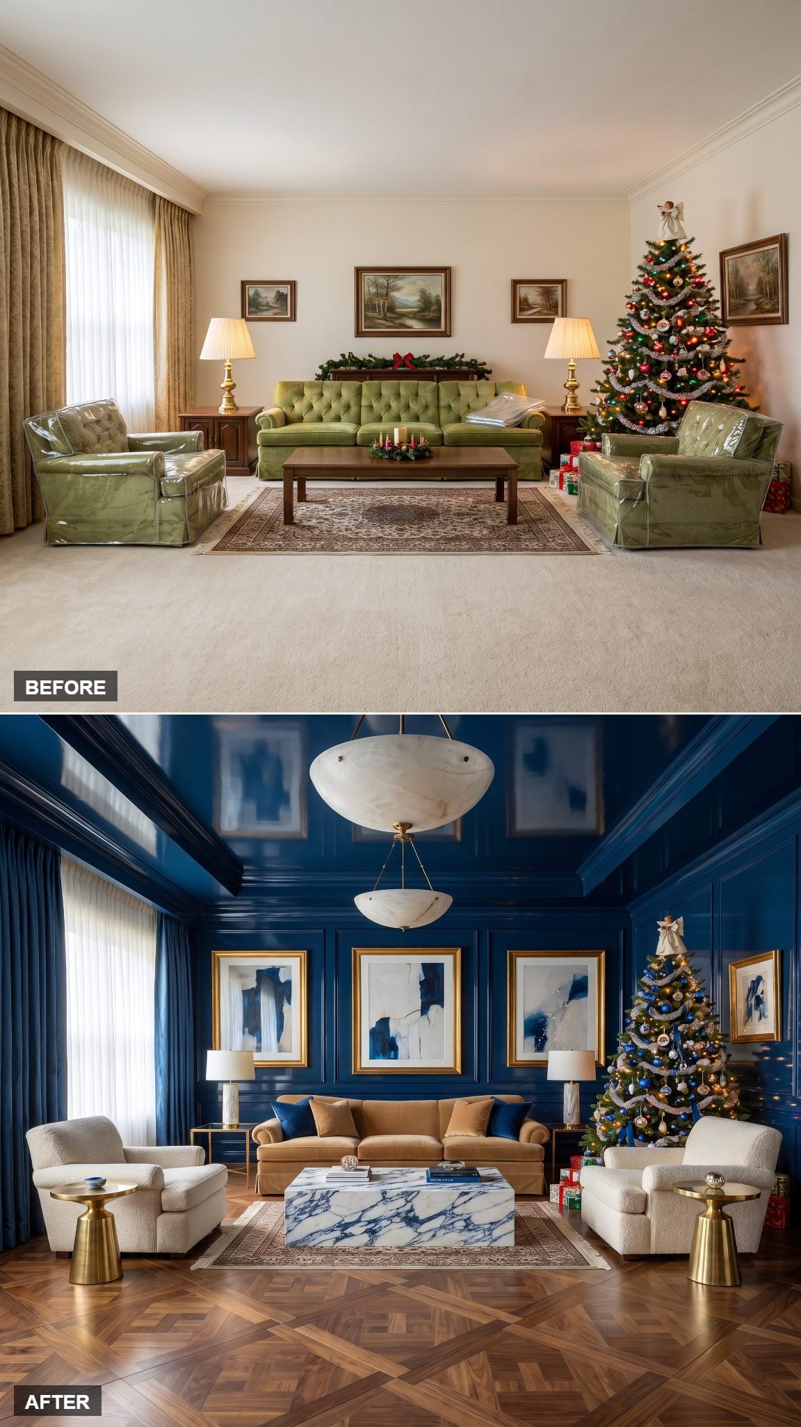 The Midnight-Blue Lacquer Salon You Won't Stop Staring At
