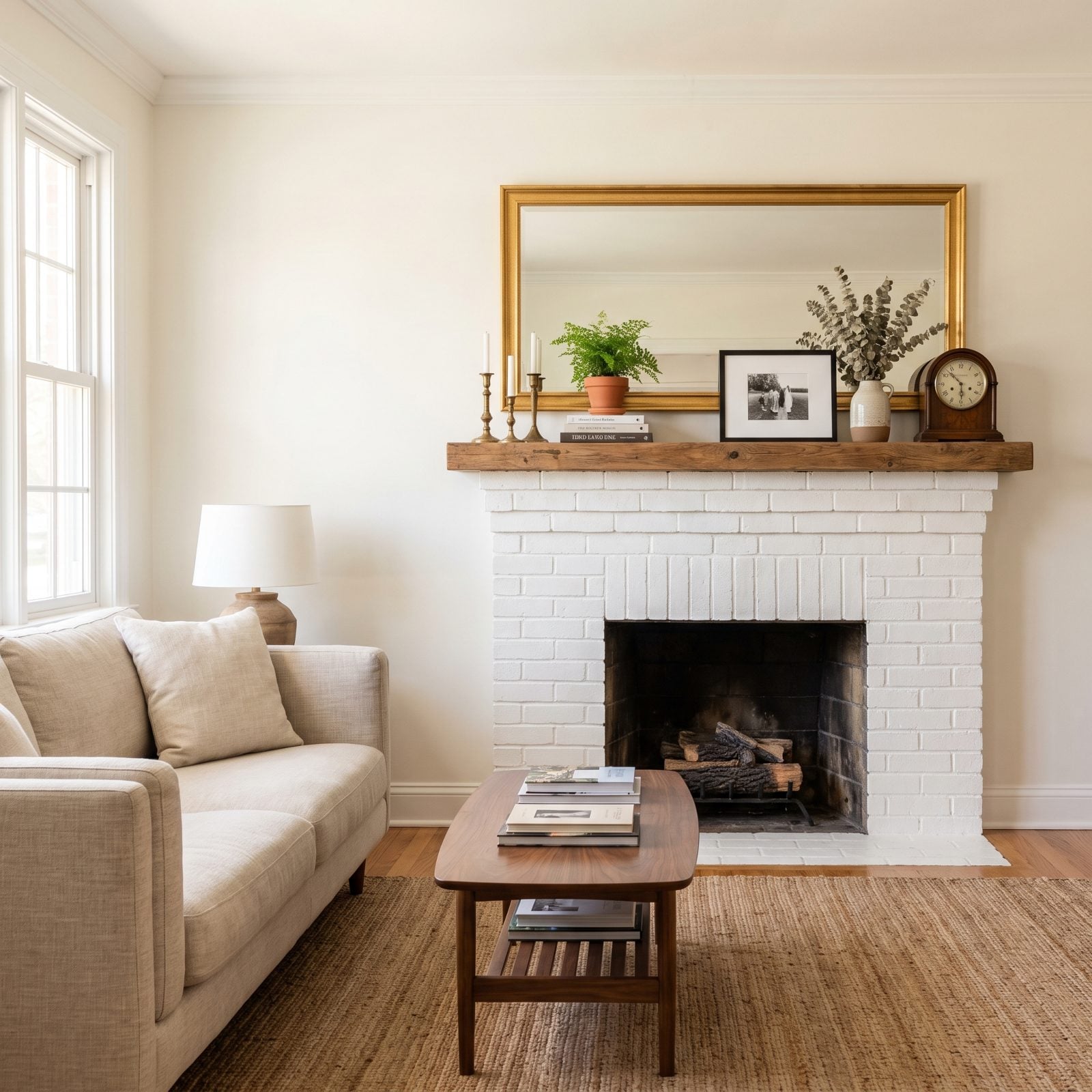 The Mirror That Doubles Every Piece of Mantel Clutter