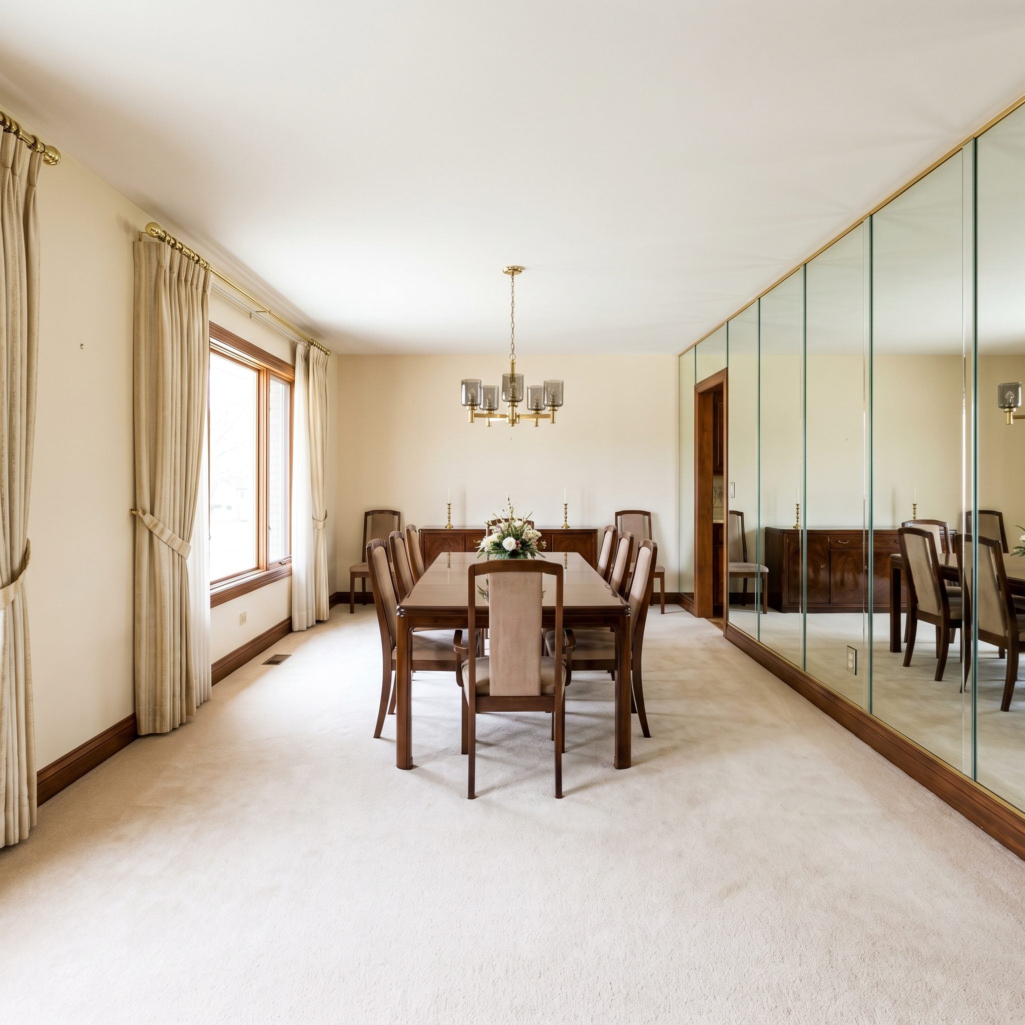 This Mirror-Walled 1980s Dining Room Was Stuck in the Disco Era — See the 33 Before & After Designs — Before