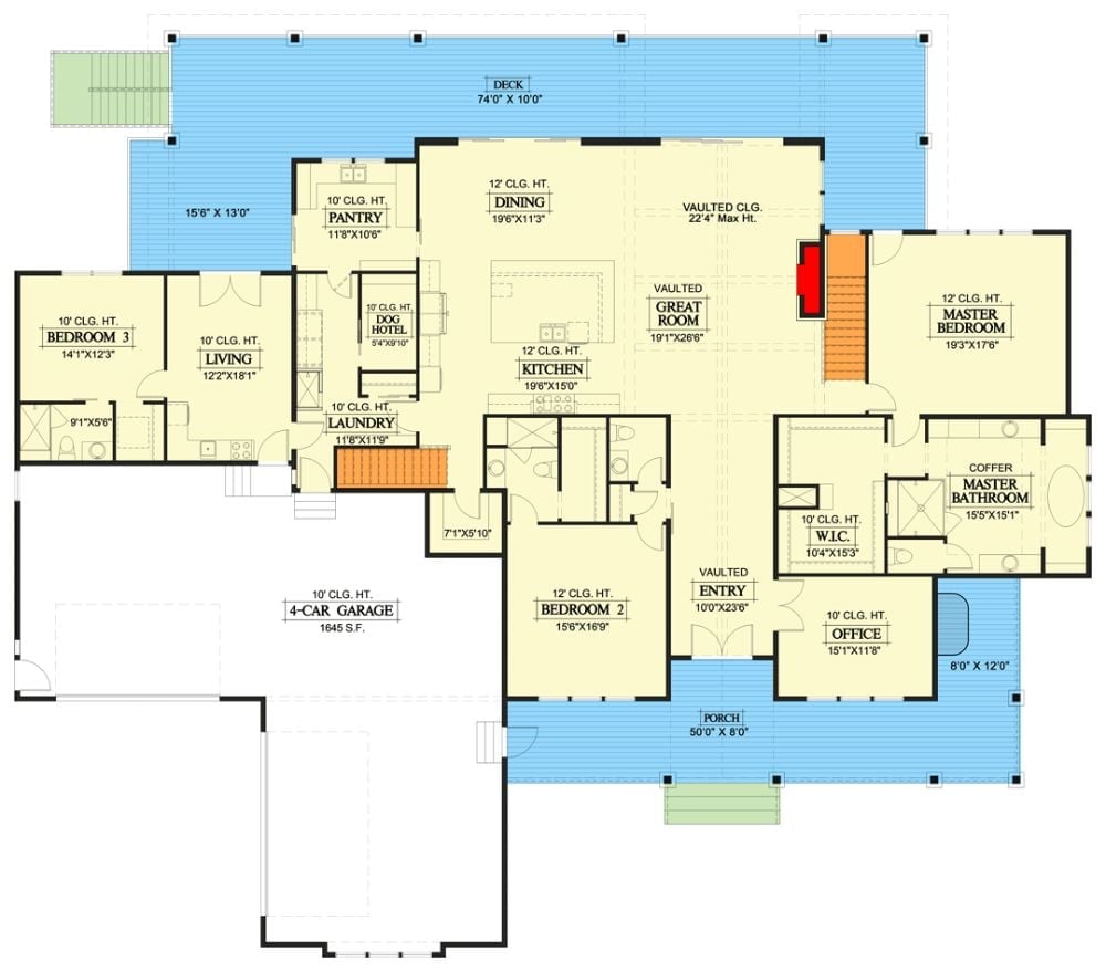 Floor Plan - The Multipeak Lodge 6-Bedroom Mountain Craftsman with Walkout Basement Designed for Families with In-Laws Who Might Be Moving In Whether You Like It or Not