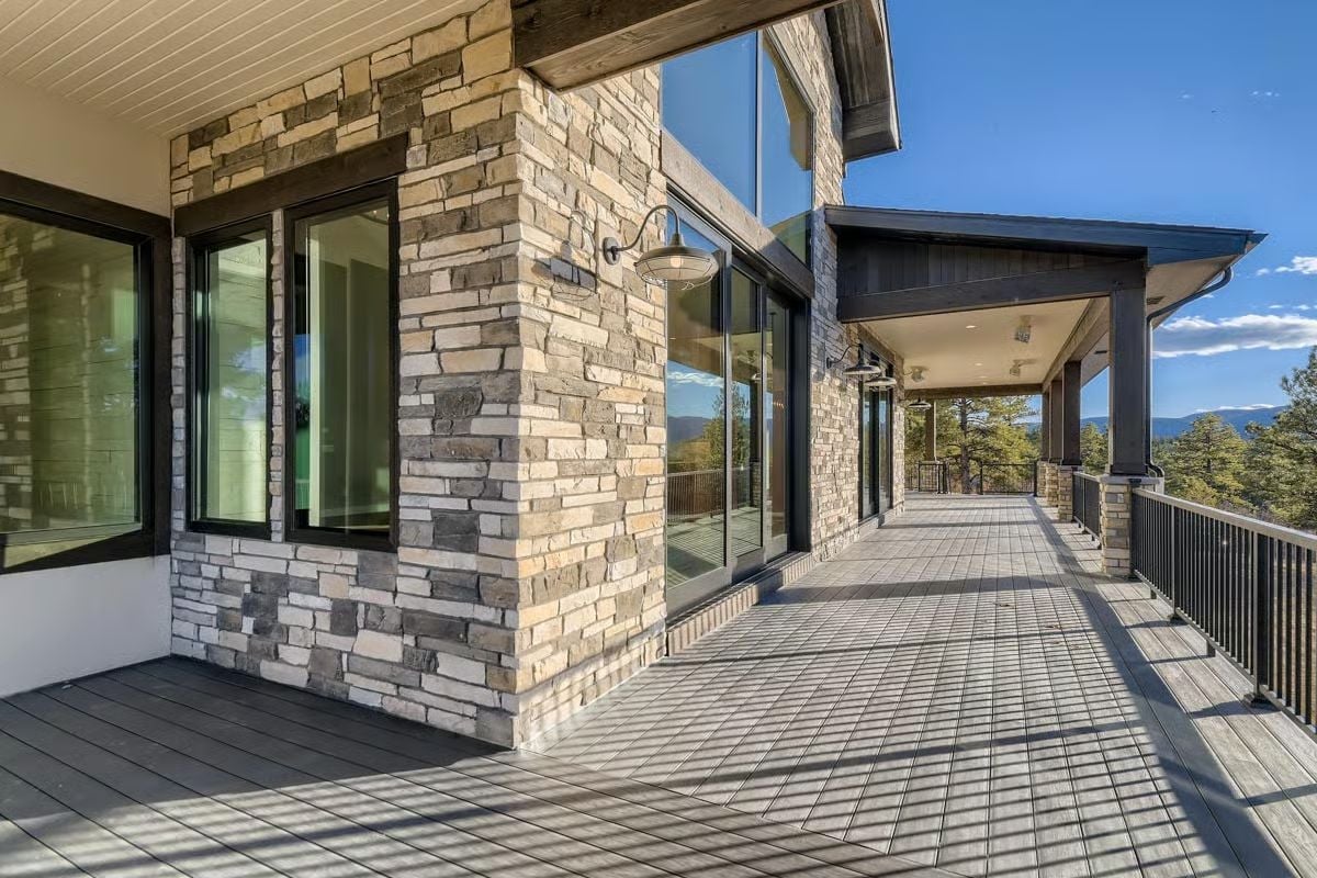 Wraparound Deck, Stacked Stone Corner, and Mountain Air You Can Almost Smell