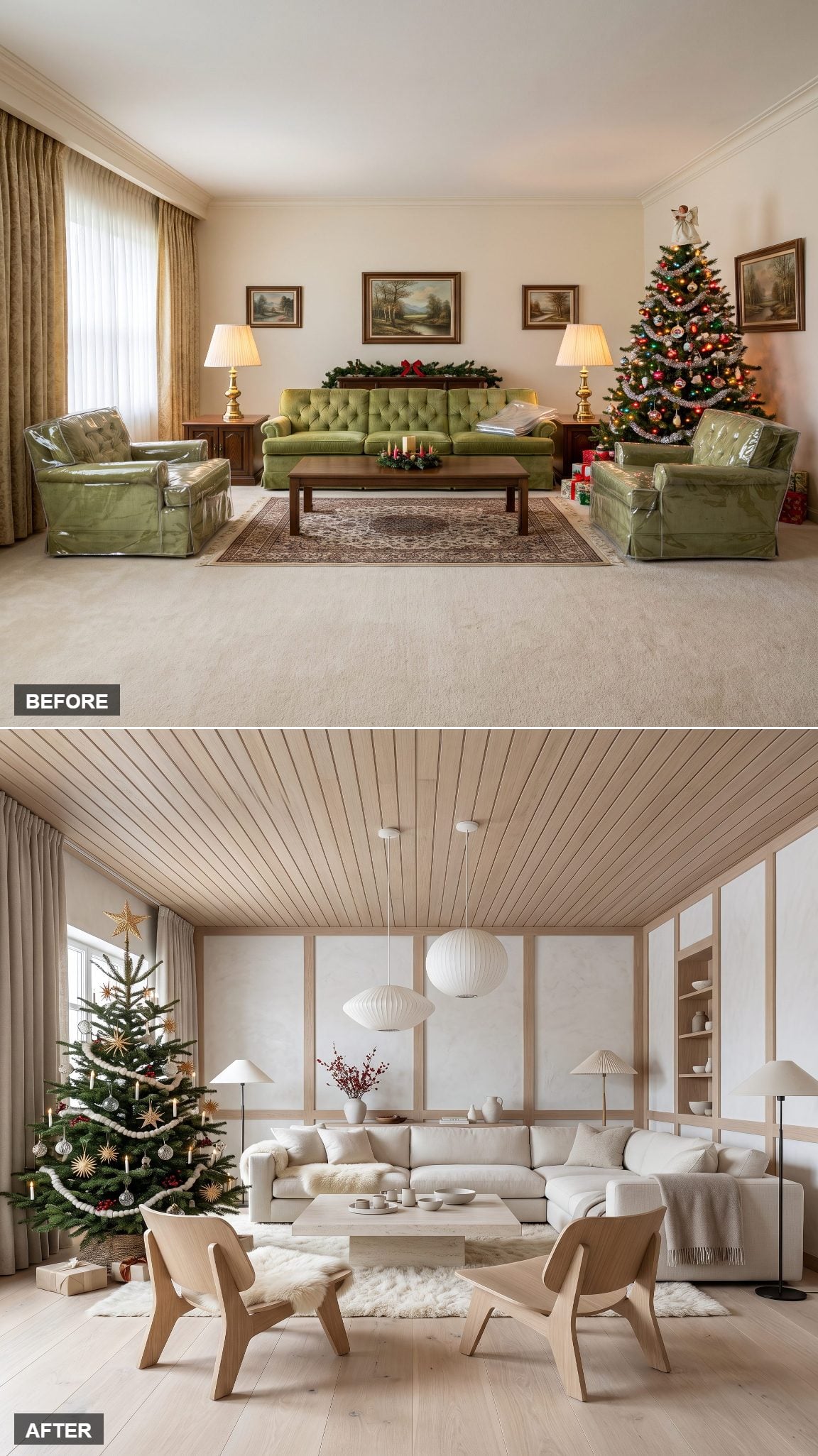 Nordic Winter Luxe, All Bleached Oak and Chalk