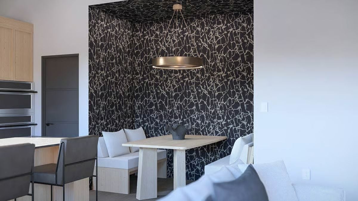 Bold Wallpaper, a Built-In Bench, and a Breakfast Nook That Means Business