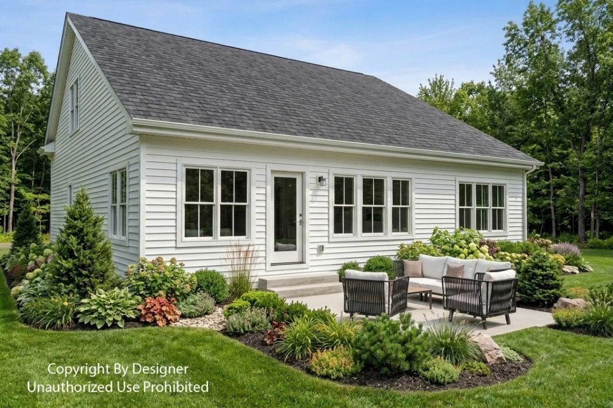 Hydrangeas and Horizontal Siding: A Backyard Patio Worth Staying Home For