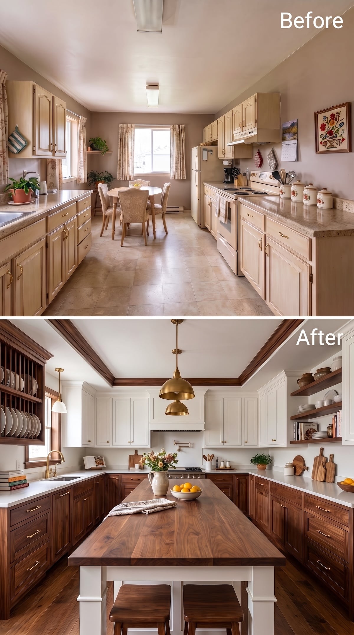 kitchen before and after