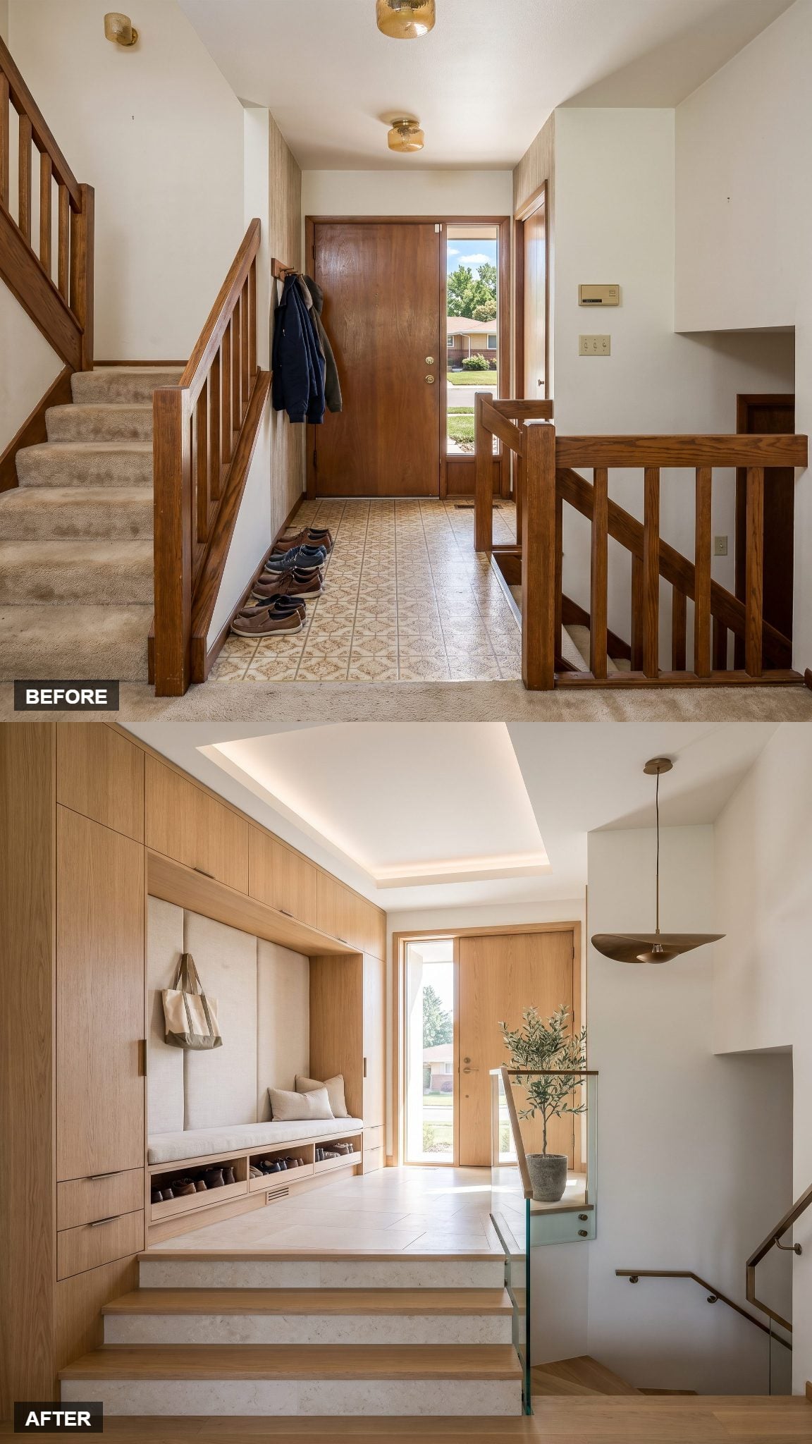 One Working Wall: The Offset Mudroom That Frees the Landing