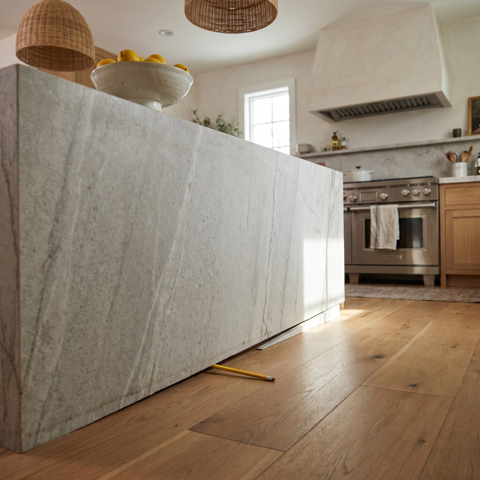 Out-of-Square Templating That Leaves a Tapered Floor Gap