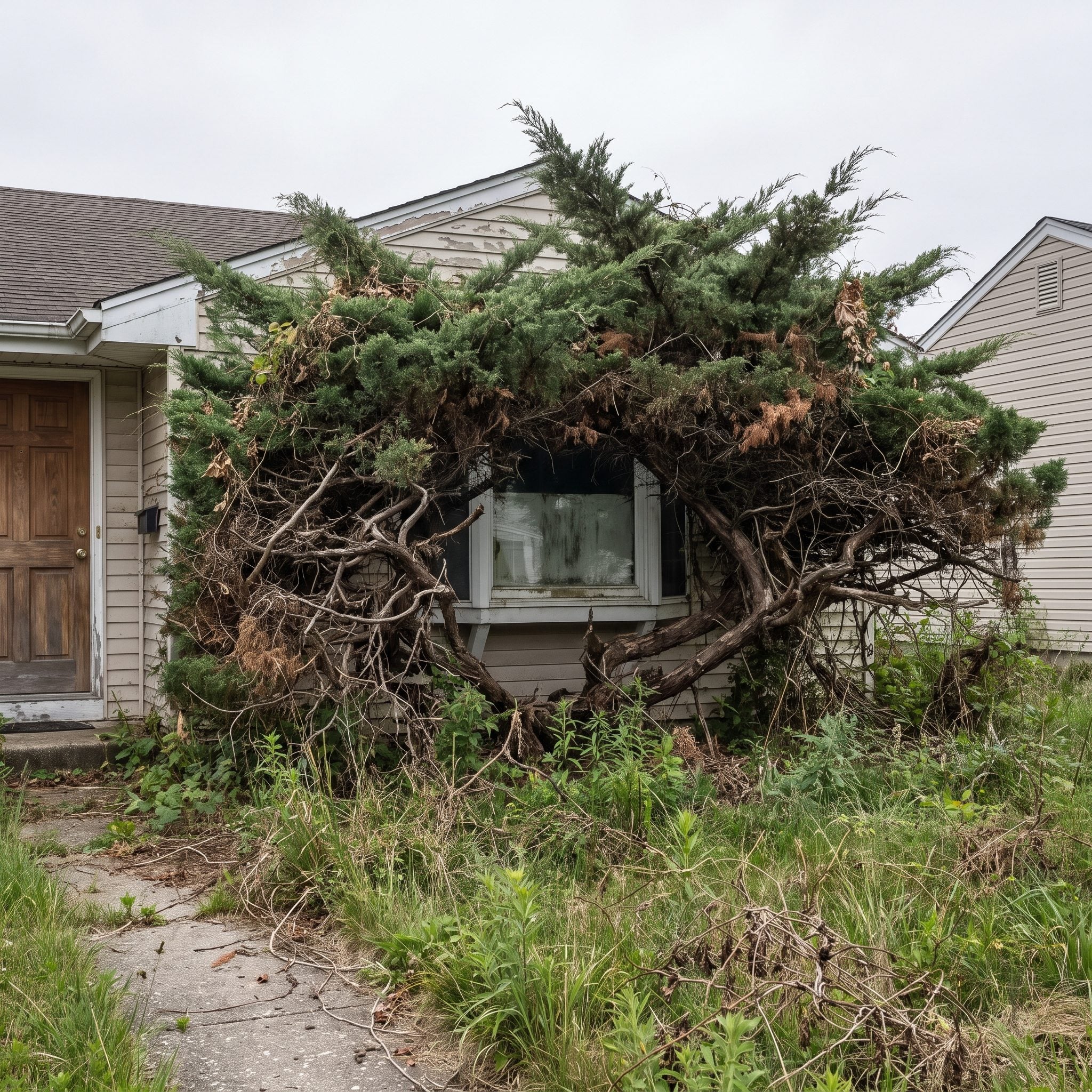 An Overgrown Yard Whispers 'What Else Did They Skip?'