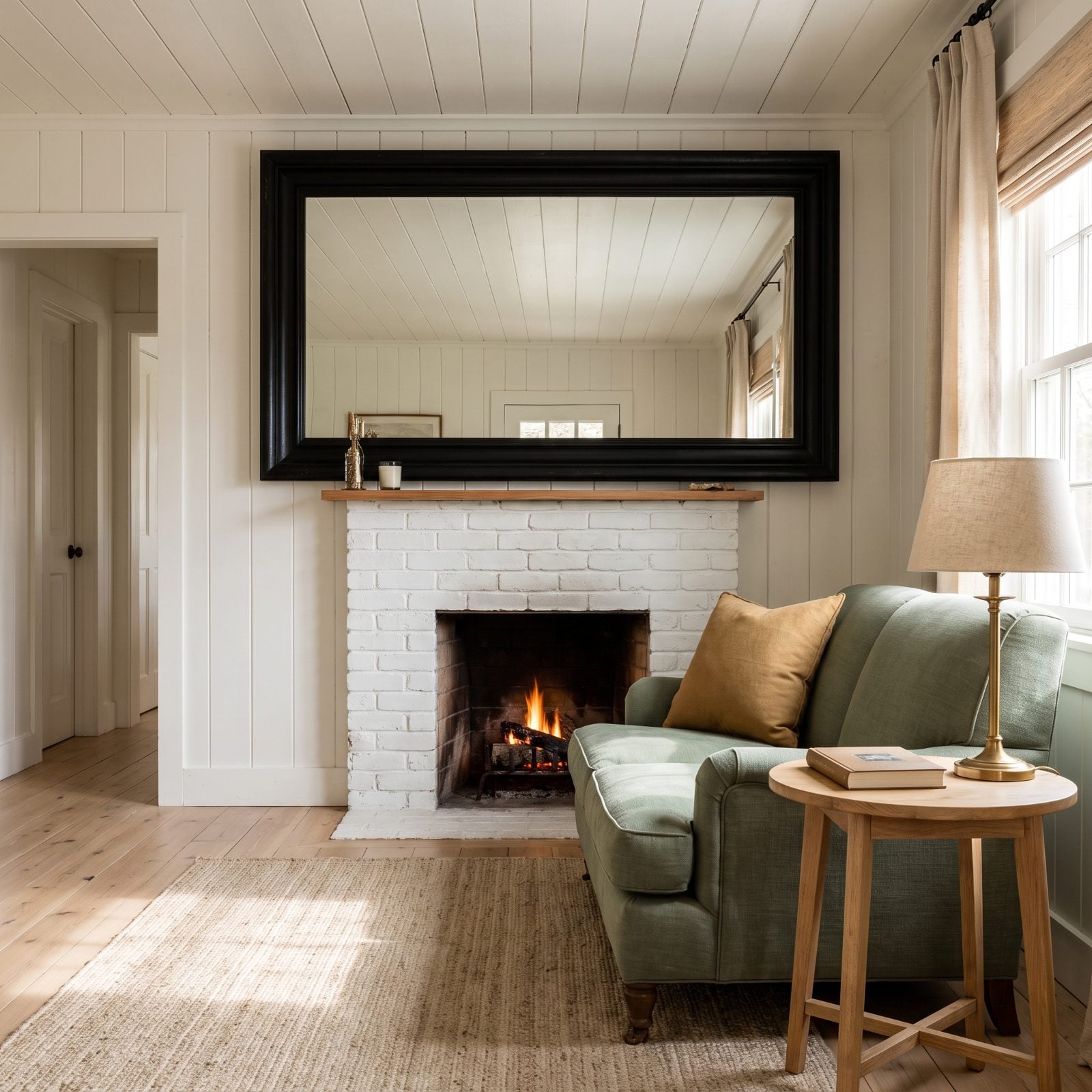 The Oversized Mirror That Dwarfs a Modest Mantel
