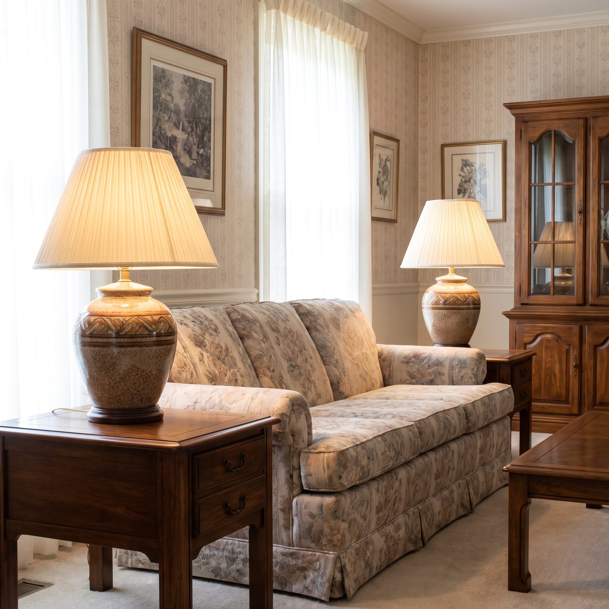 The Pair of Oversized Ceramic Table Lamps: Roughly $90 for Both